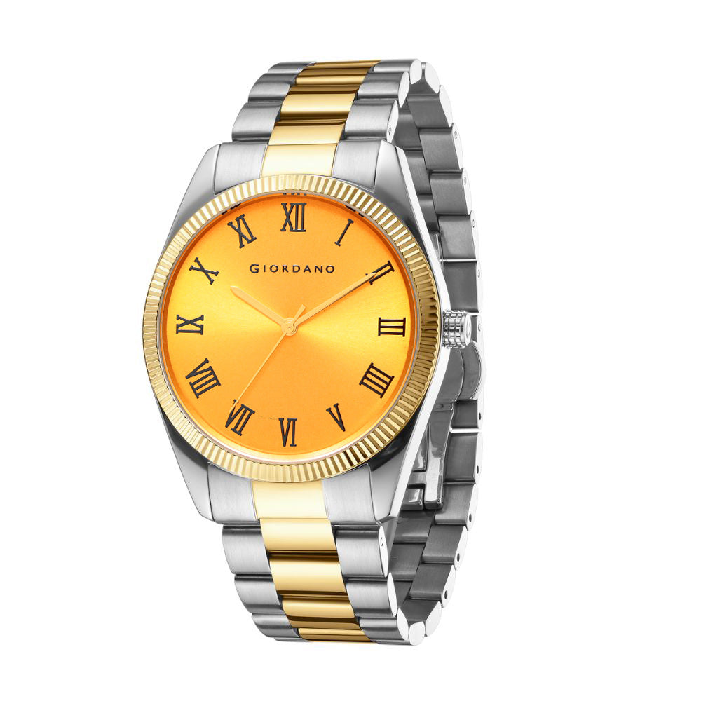 Giordano Analog Wrist Watch for Men Stylish Metal Strap with Water Resistant 3 Hand Mechanism for Men and Boys to Compliment Your Look/Ideal Gift for Male GZ-50112-11B