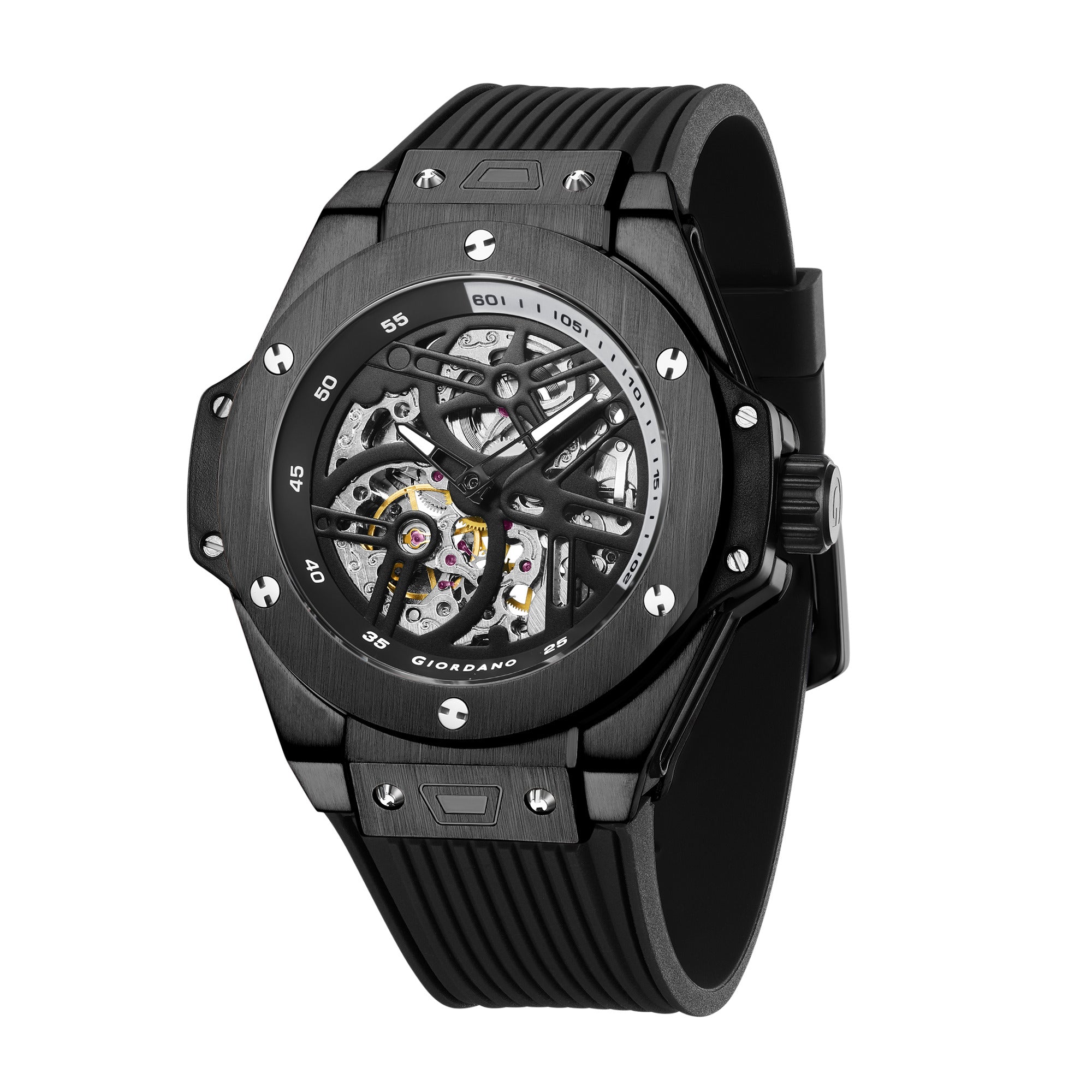 Giordano Premier Phantom Collection Automatic Skeleton Watch for Men - GZ-50240-01