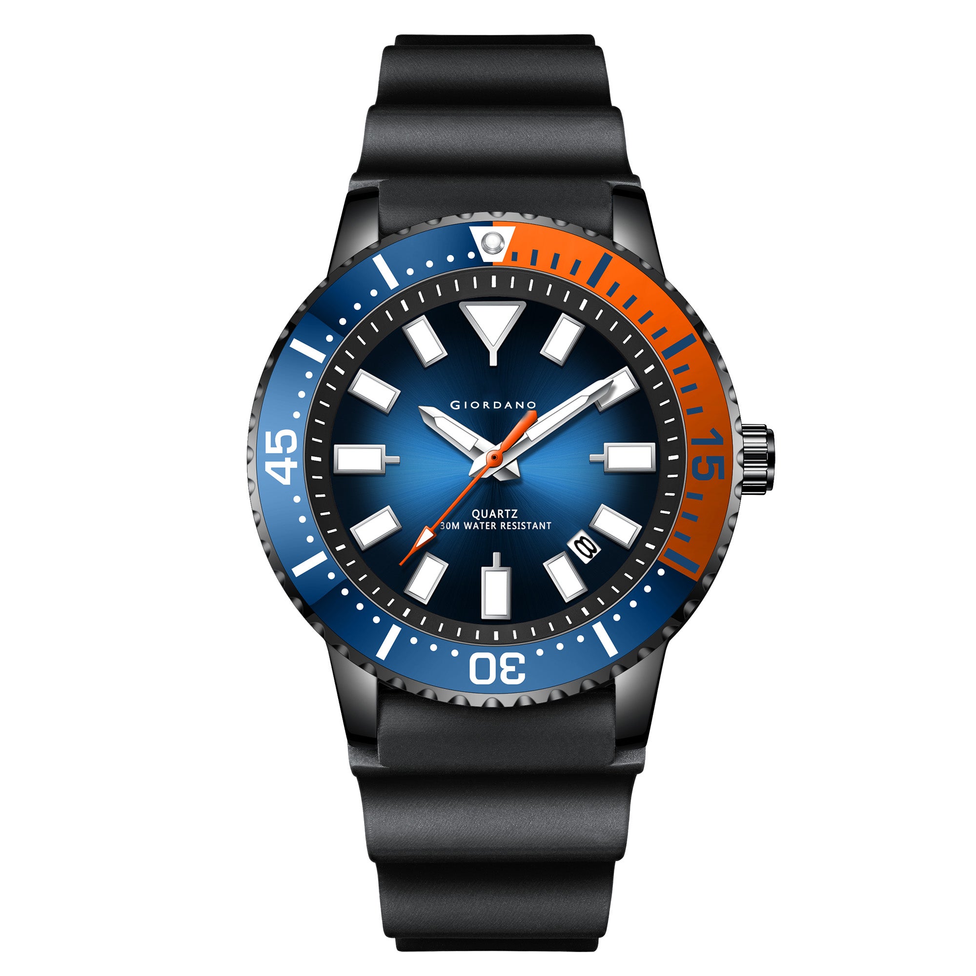 Giordano Analog Wrist Watch for Men Stylish Silicon Strap with Water Resistant 3 Hand Mechanism for Men and Boys to Compliment Your Look/Ideal Gift for Male | GZ-50103-05