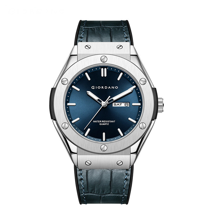 Giordano Modern  Watch for men – Textured Dial, Date Display and Stainless Steel Strap GZ-50142-04