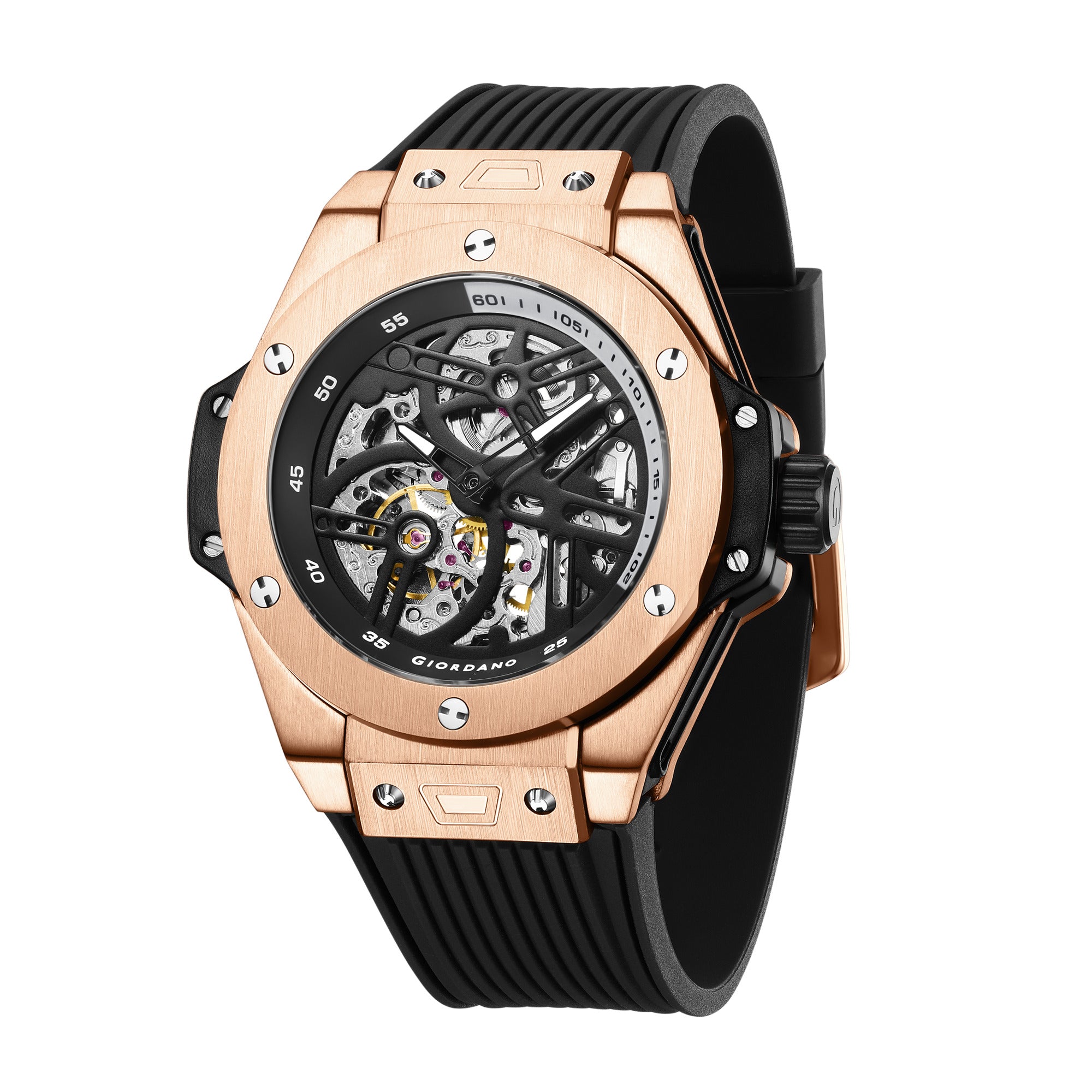 Giordano Premier Phantom Collection Automatic Skeleton Watch for Men - GZ-50240-03