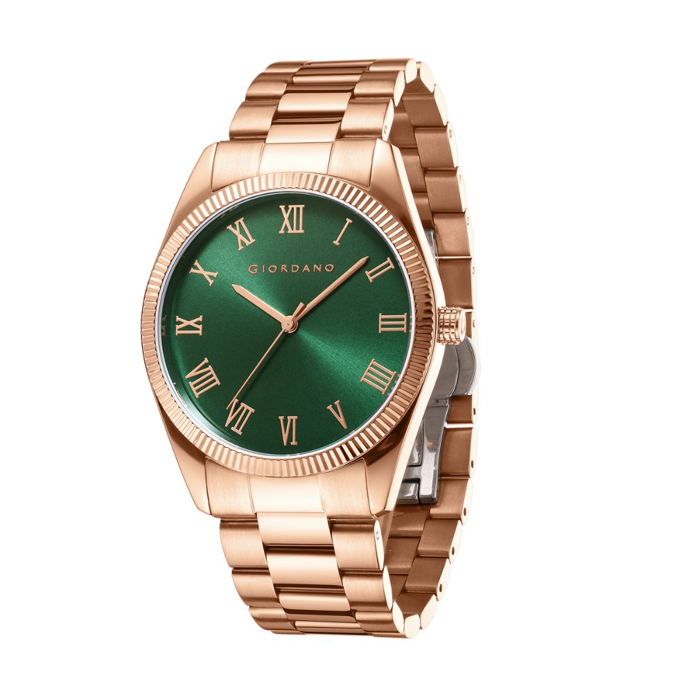 Giordano Analog Wrist Watch for Men Stylish Metal Strap with Water Resistant 3 Hand Mechanism for Men and Boys to Compliment Your Look/Ideal Gift for Male - GZ-50112-66