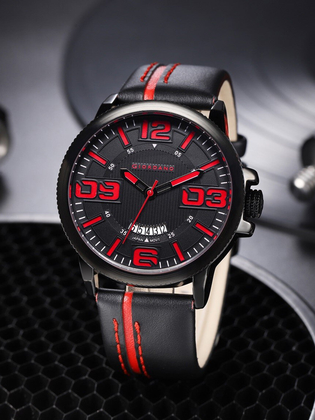 Giordano Analog Stylish Watch for Men Water Resistant Fashion Watch Round Shape with 3 Hand Mechanism Wrist Watch for Men & Boys to Compliment Your Look/Ideal Gift for Male - GZ-50053-02
