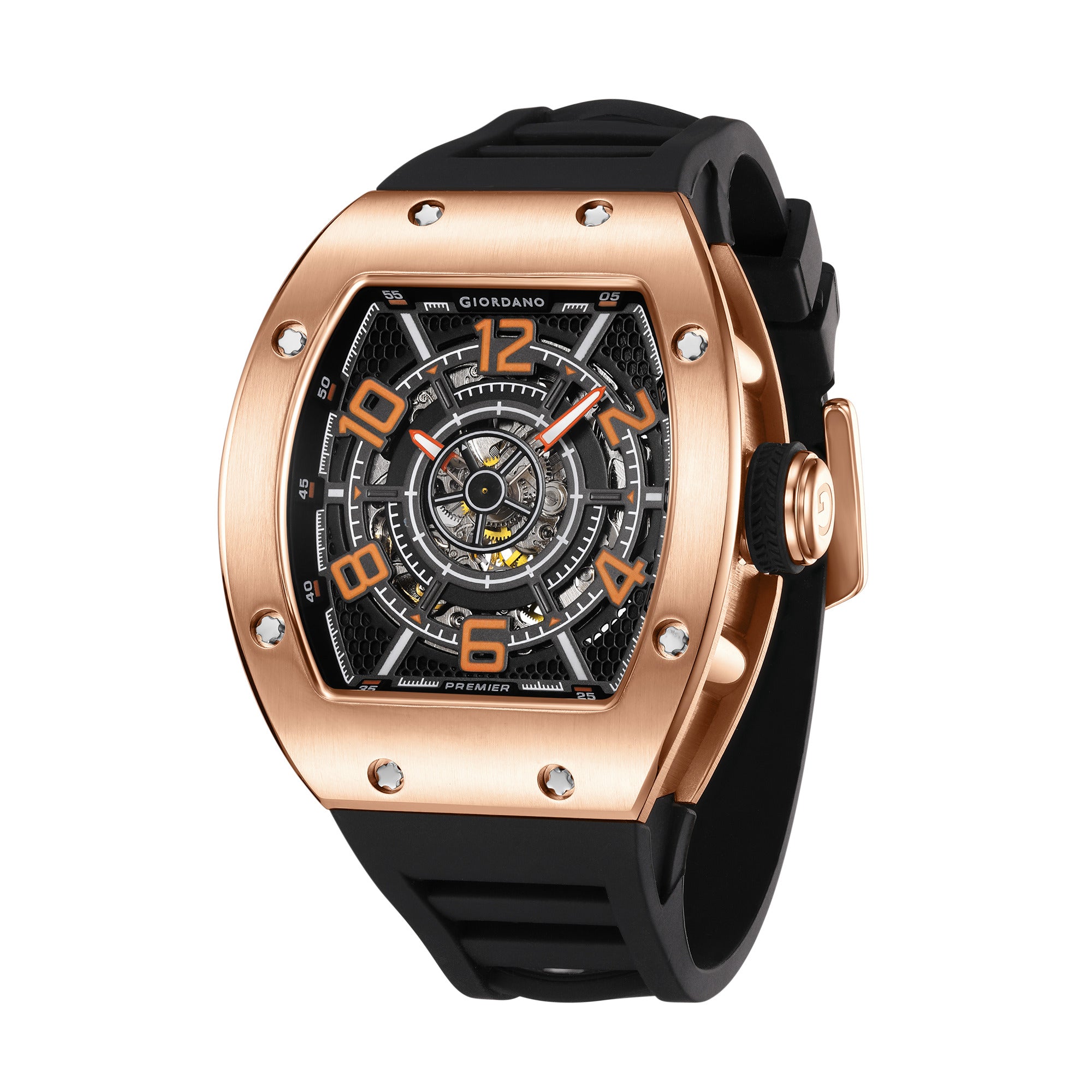 Giordano Premier Vector Collection Automatic Analog Skeleton Watch for Men - GZ-50229-03
