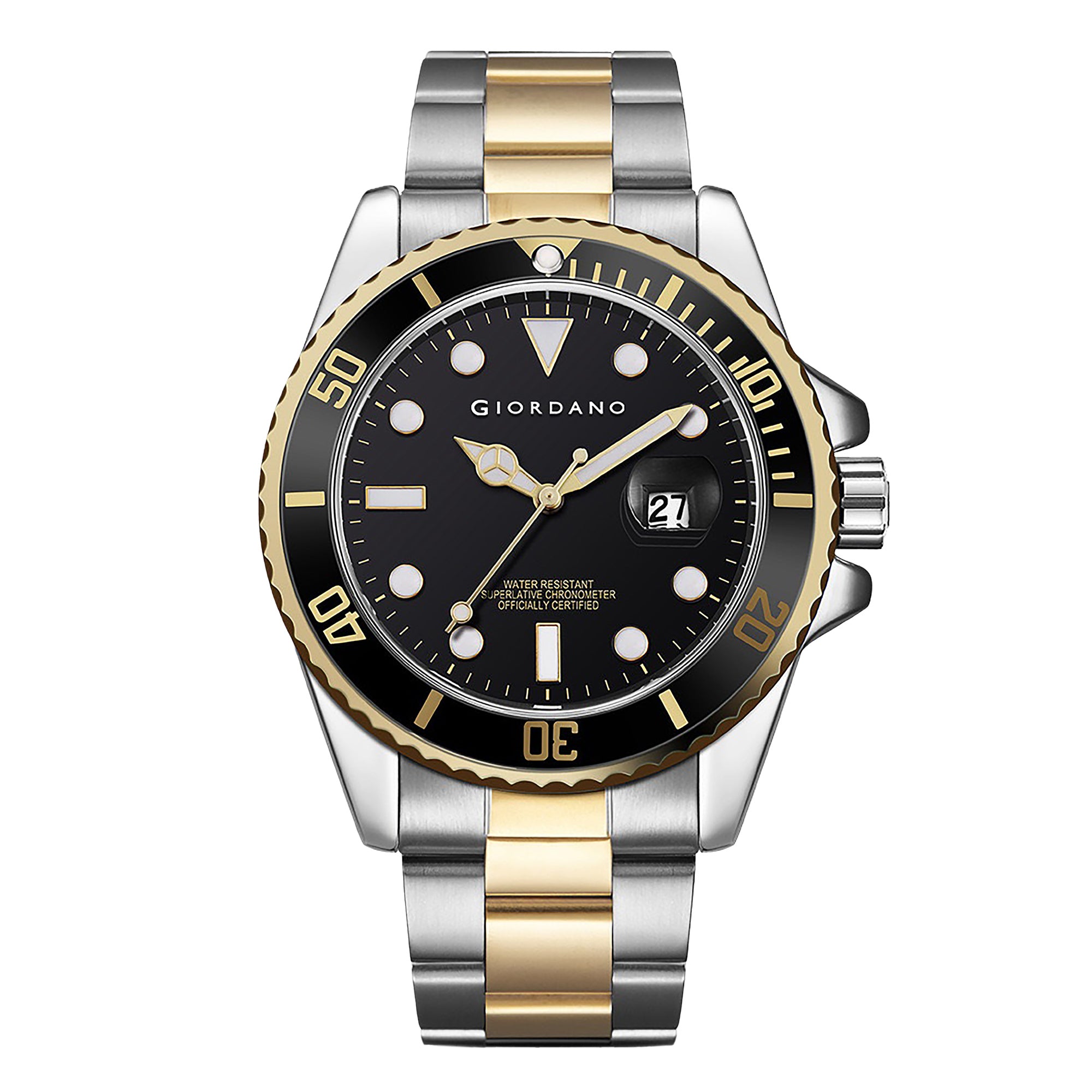 Giordano Analog Wrist Watch for Men Stylish Metal Strap with Water Resistant 3 Hand Mechanism Watch GD-50006-55