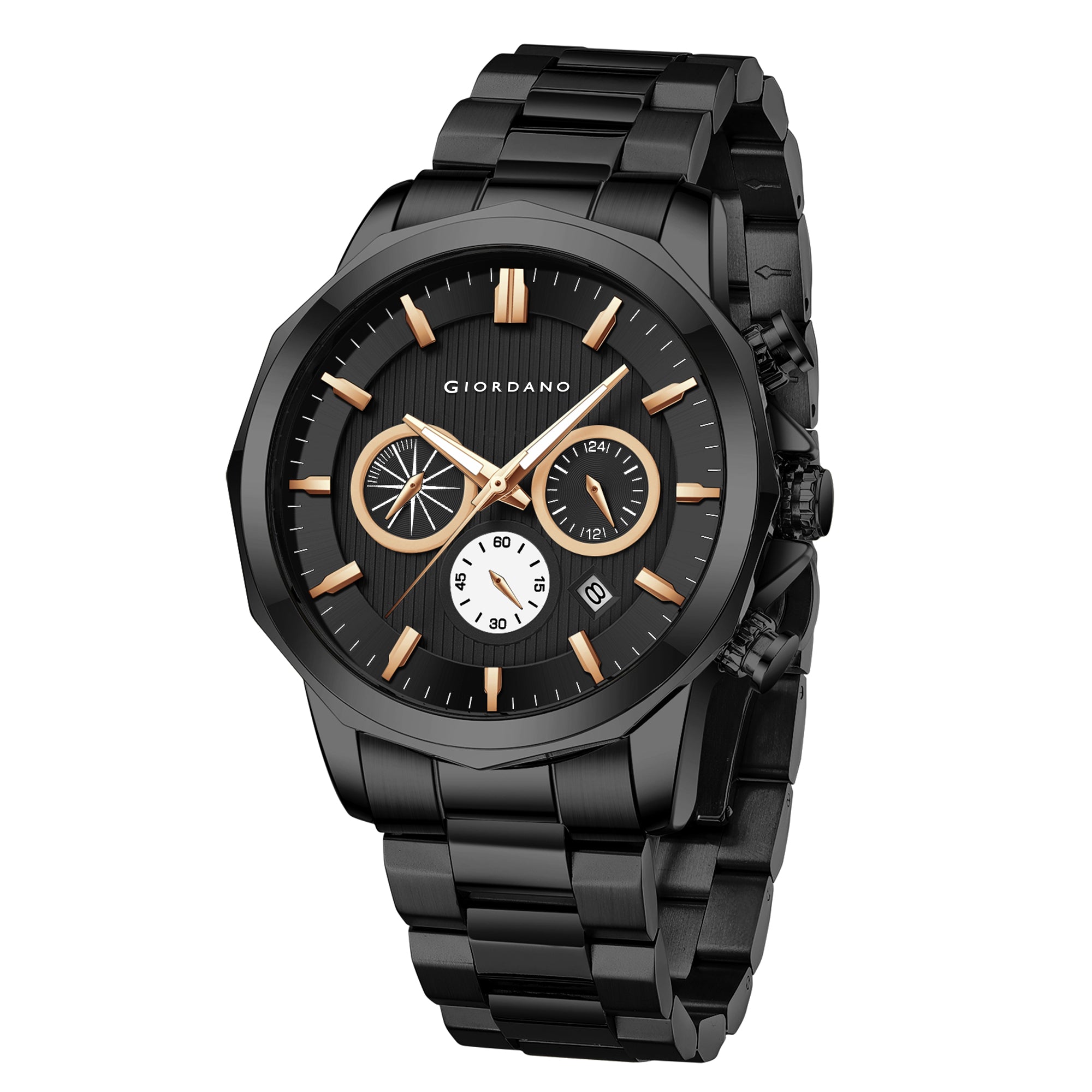 Giordano Analog Wrist Watch for Men Stylish Metal Strap with Water Resistant Multifunction Mechanism Watch GZ-50036-22