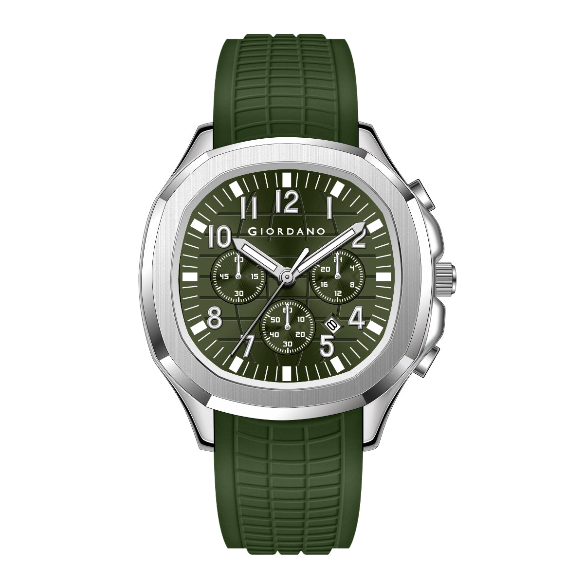 Giordano Precision and Comfort Multi Function Watch for Men with Textured Dial & Trendy Silicone Band | GZ-50143-04