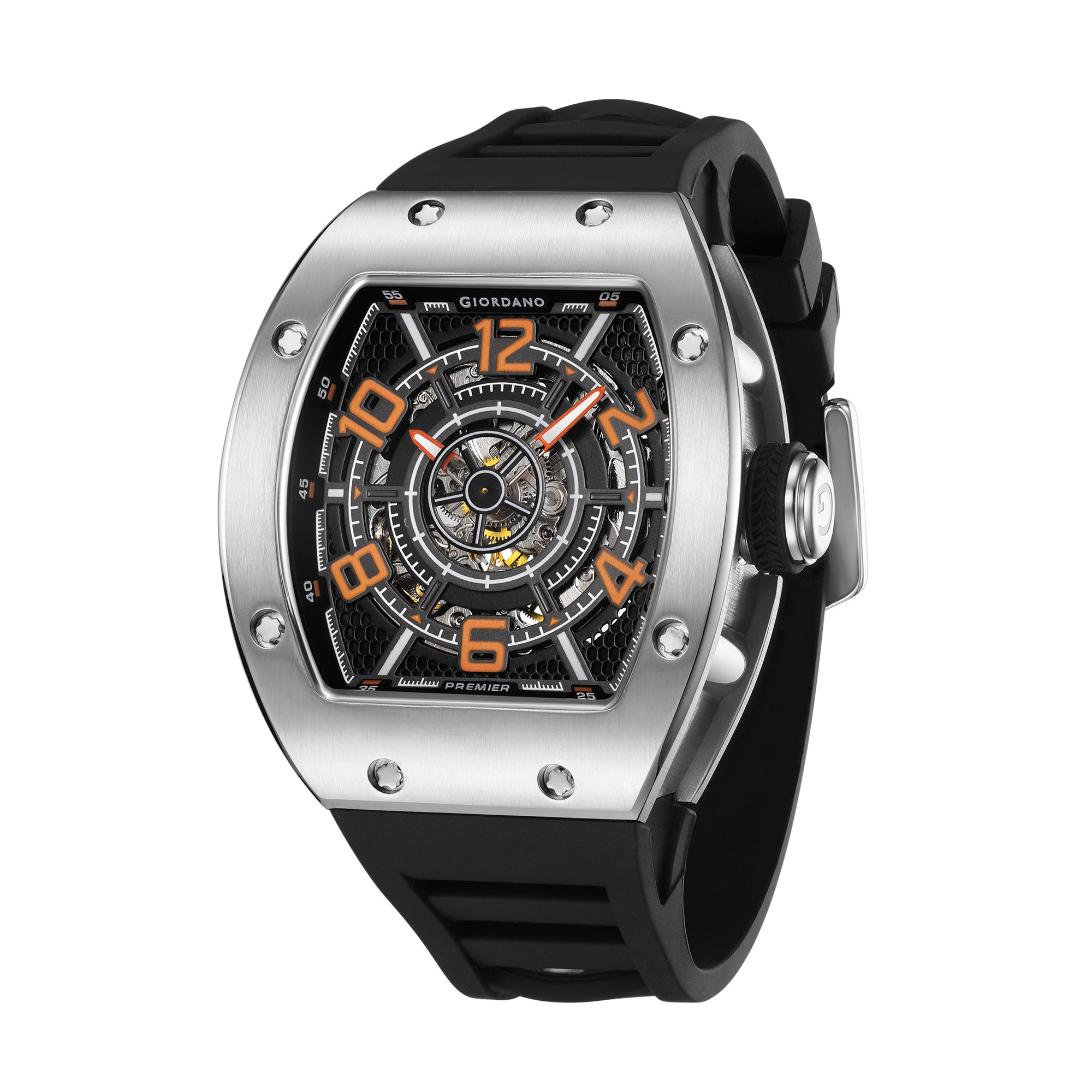 Giordano Premier Vector Collection Automatic Analog Skeleton Watch for Men - GZ-50229-01