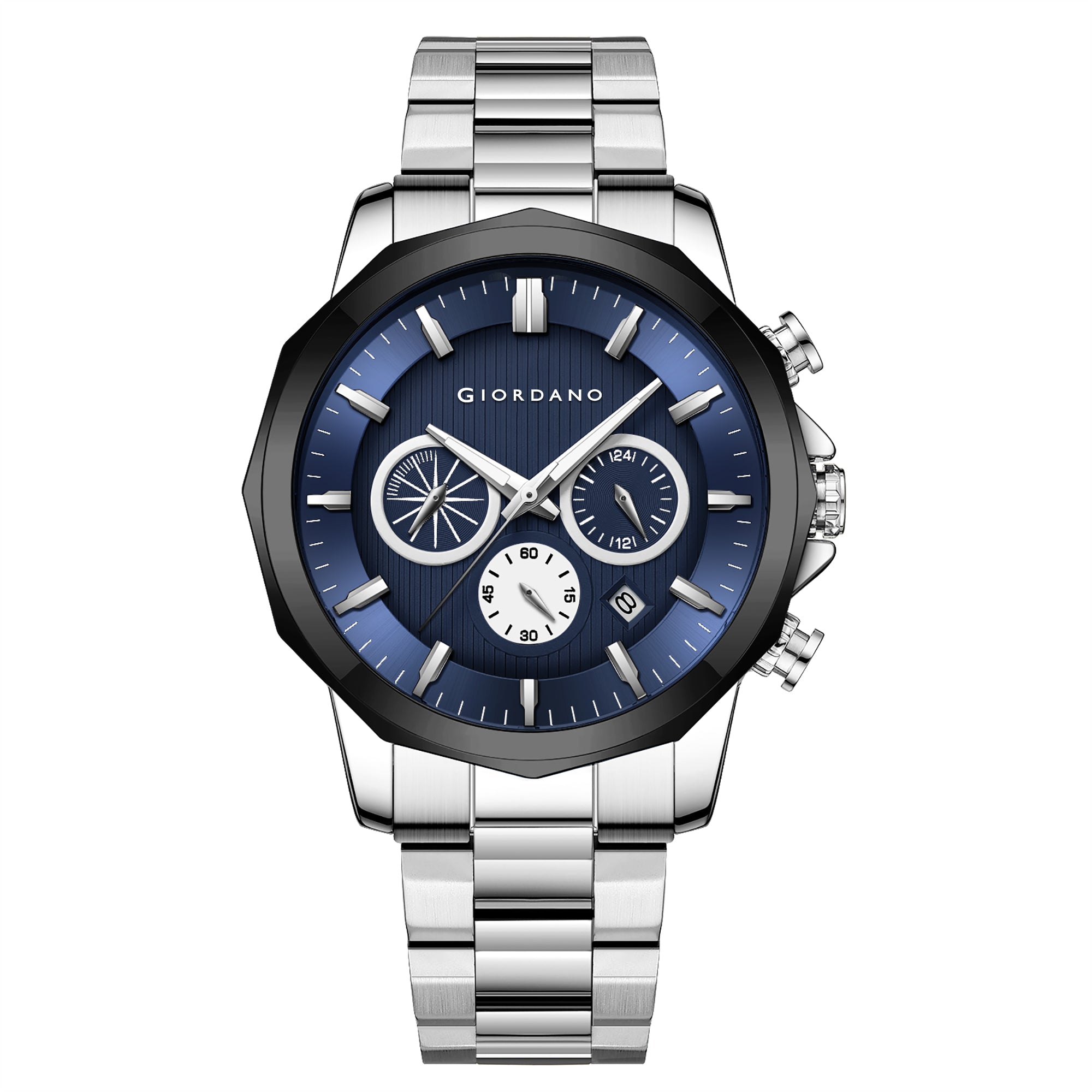Giordano Analog Wrist Watch for Men Stylish Metal Strap with Water Resistant Multifunction Mechanism Watch GZ-50036-11