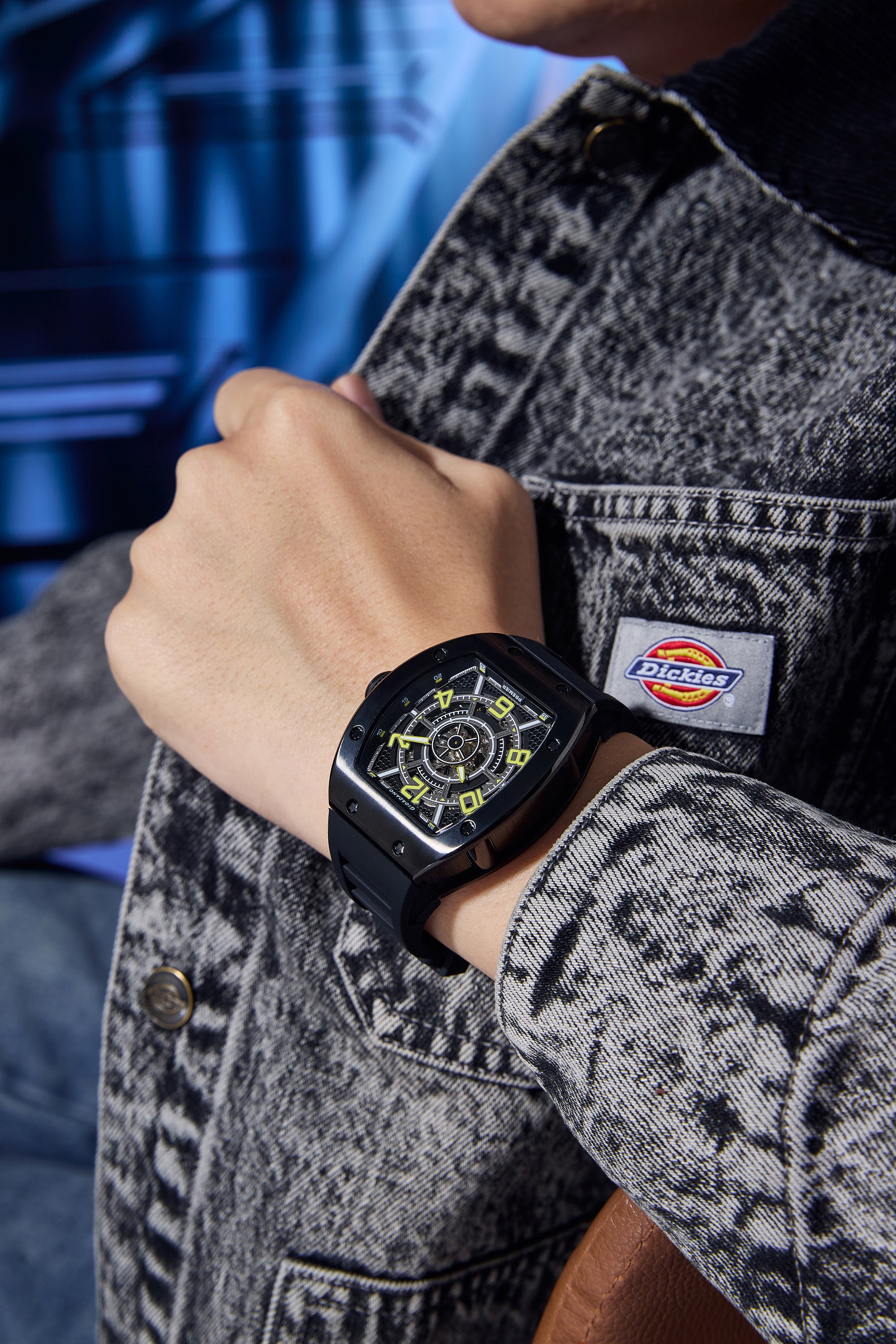 Giordano Premier Vector Collection Automatic Analog Skeleton Watch for Men - GZ-50229-02
