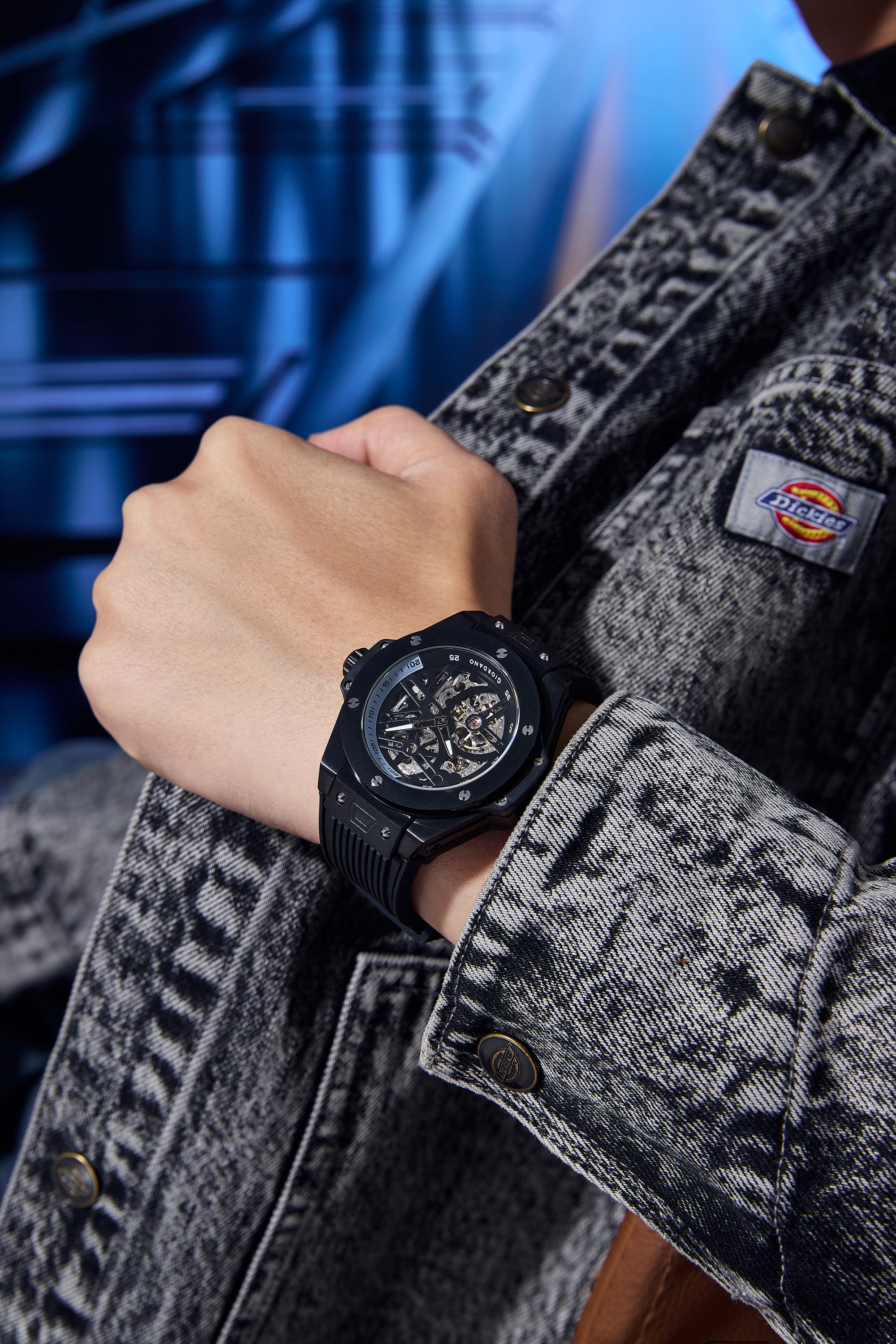 Giordano Premier Phantom Collection Automatic Skeleton Watch for Men - GZ-50240-01