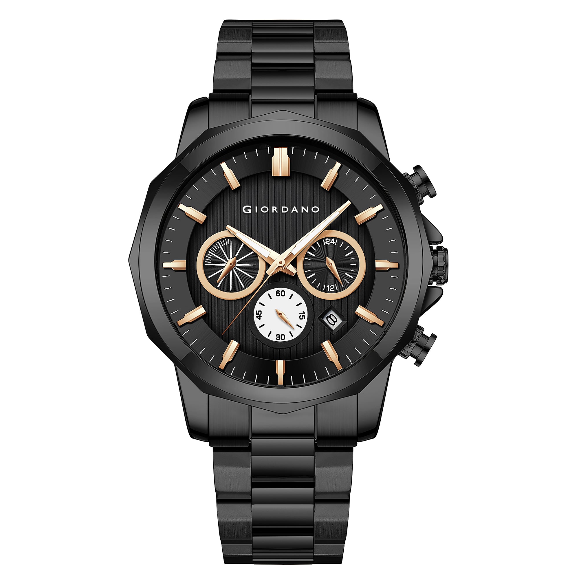 Giordano Analog Wrist Watch for Men Stylish Metal Strap with Water Resistant Multifunction Mechanism Watch GZ-50036-22