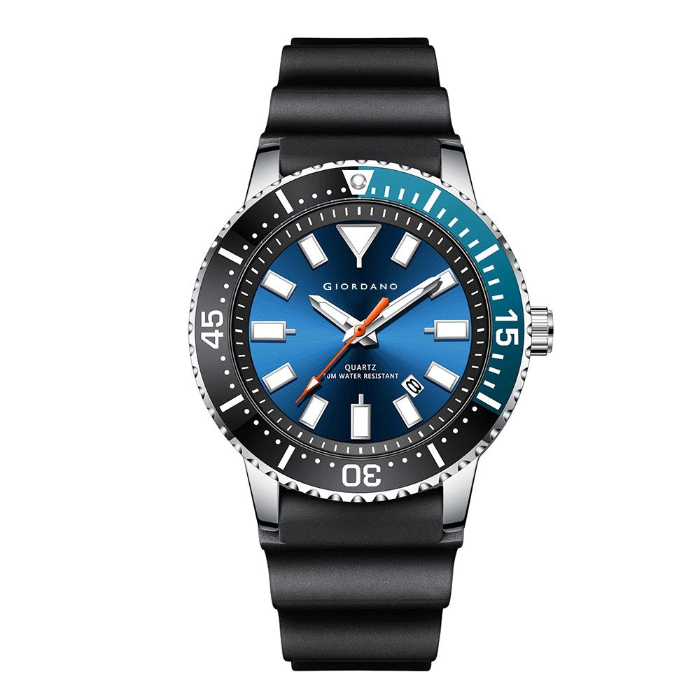 Giordano Analog Wrist Watch for Men Stylish Silicon Strap with Water Resistant 3 Hand Mechanism for Men and Boys to Compliment Your Look/Ideal Gift for Male | GZ-50103-04