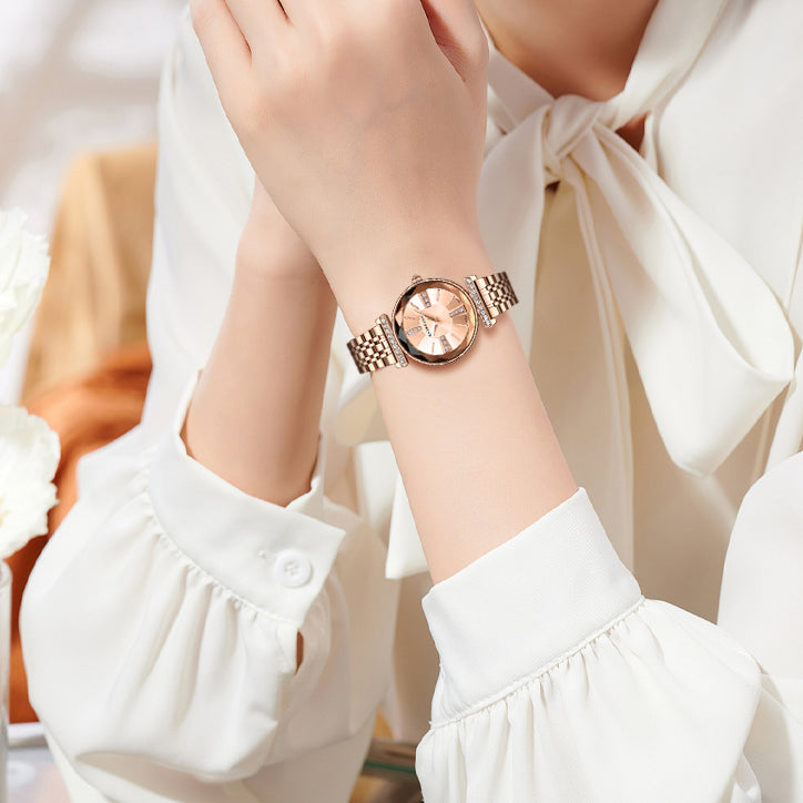 Giordano Stylish Diamond Studded Analog Wrist Watch for Women with