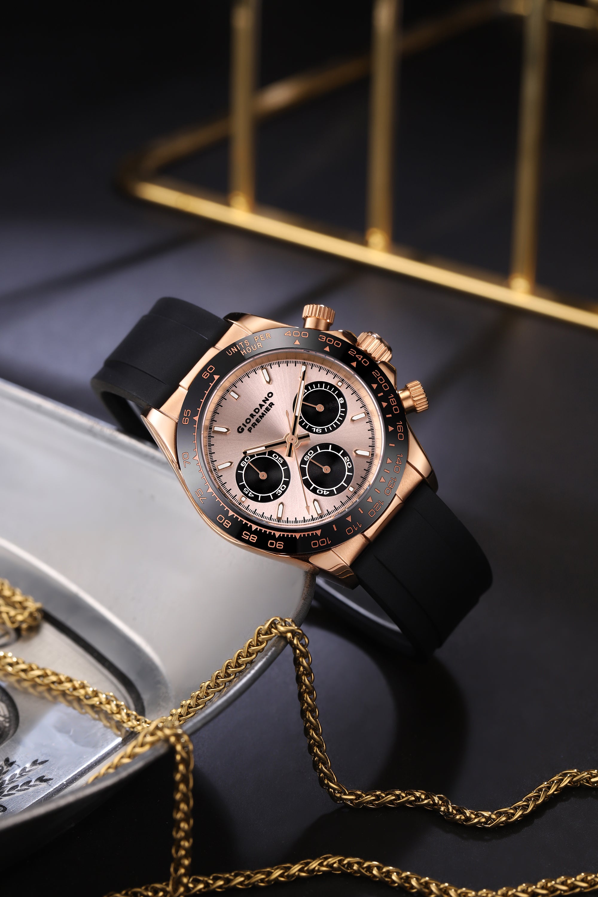 Giordano Premier Ember Collection Chronograph Analog Quartz Watch for Men - GZ-50241-02