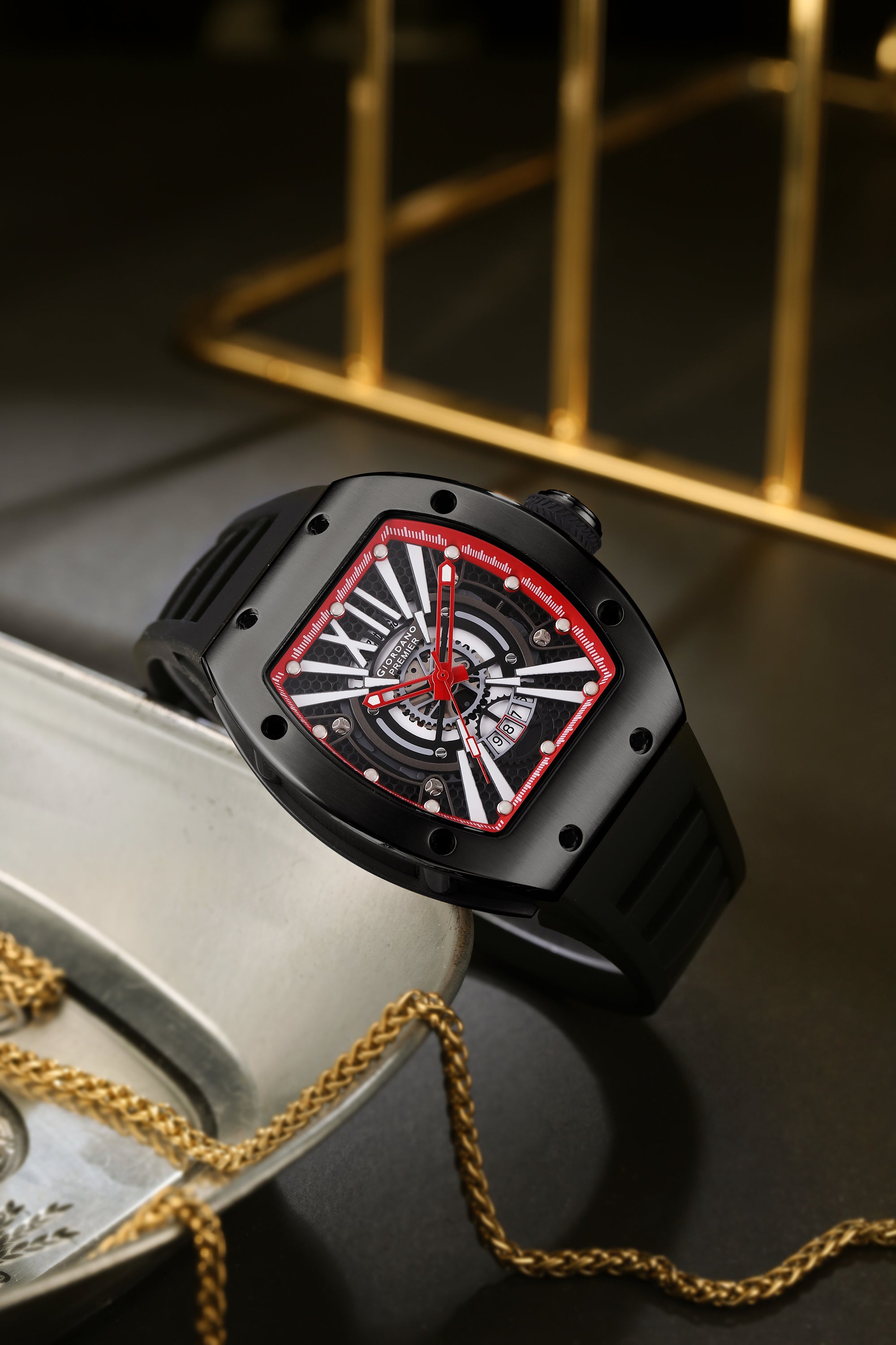 Giordano Premier Romech Collection Analog Skeleton Watch for Men - GZ-50230-02