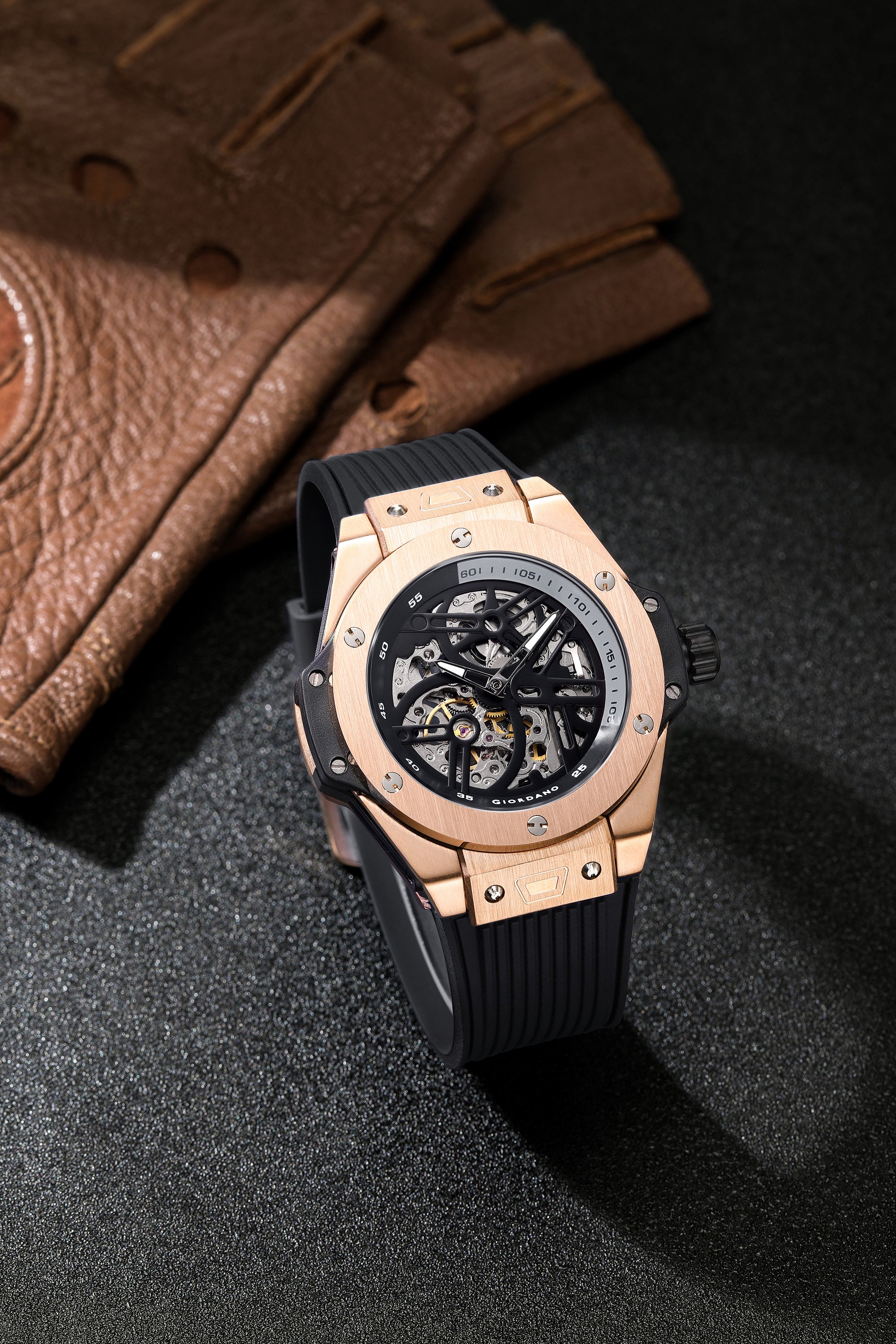 Giordano Premier Phantom Collection Automatic Skeleton Watch for Men - GZ-50240-03