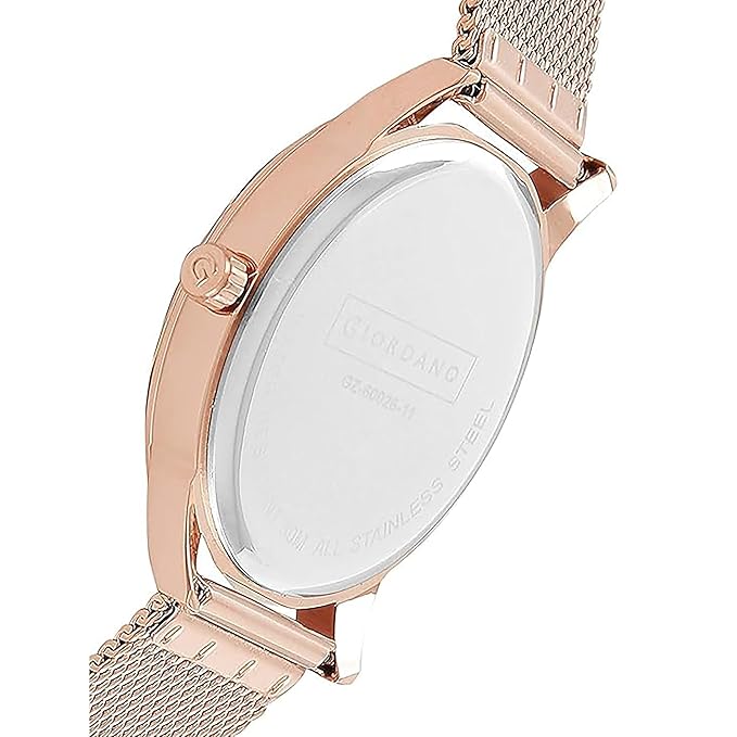 Giordano Analog Watch for Women Stylish Metal Strap| 3 Hands Mechanism with Water Resistant Wrist Watch | GZ-60026-11