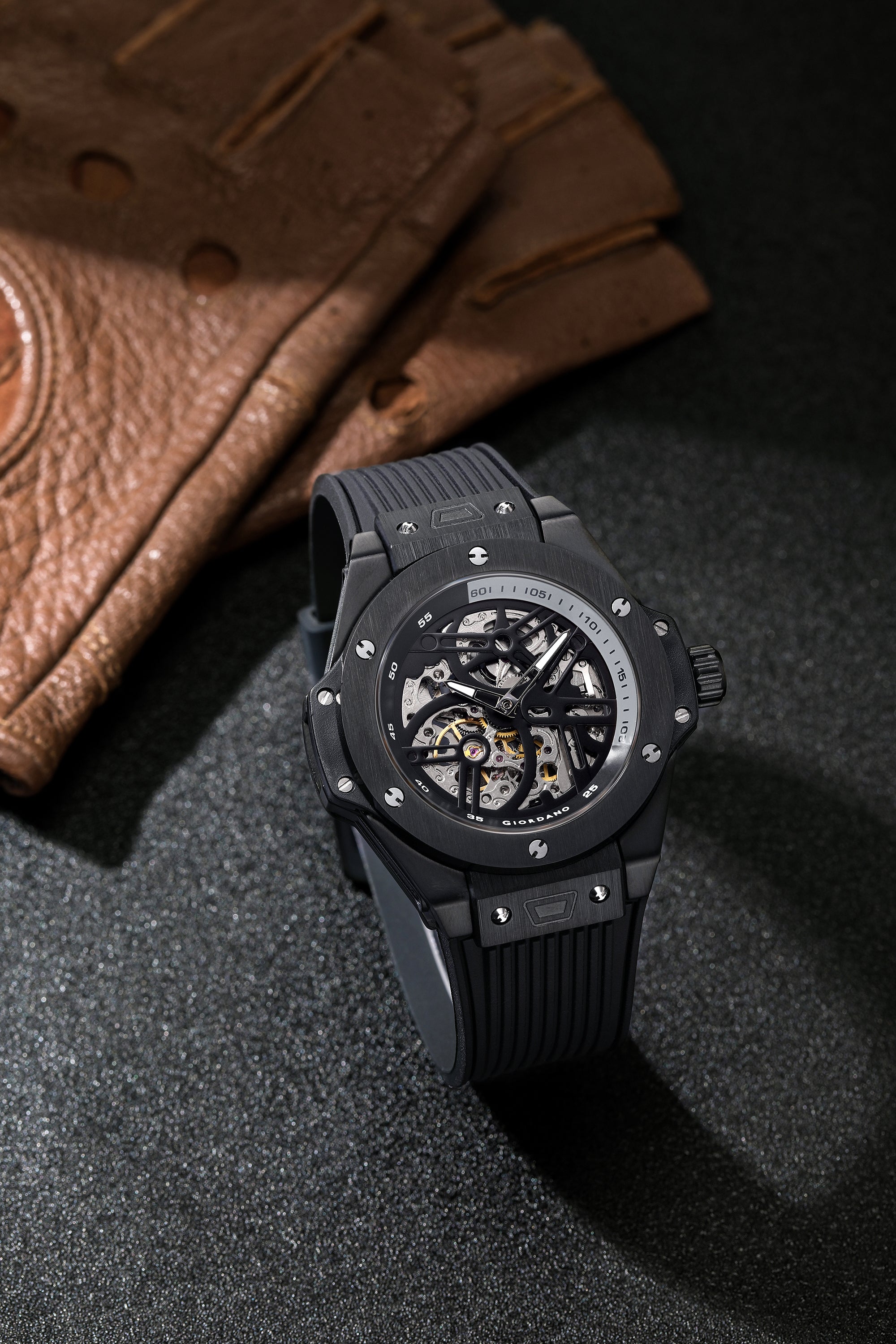 Giordano Premier Phantom Collection Automatic Skeleton Watch for Men - GZ-50240-01