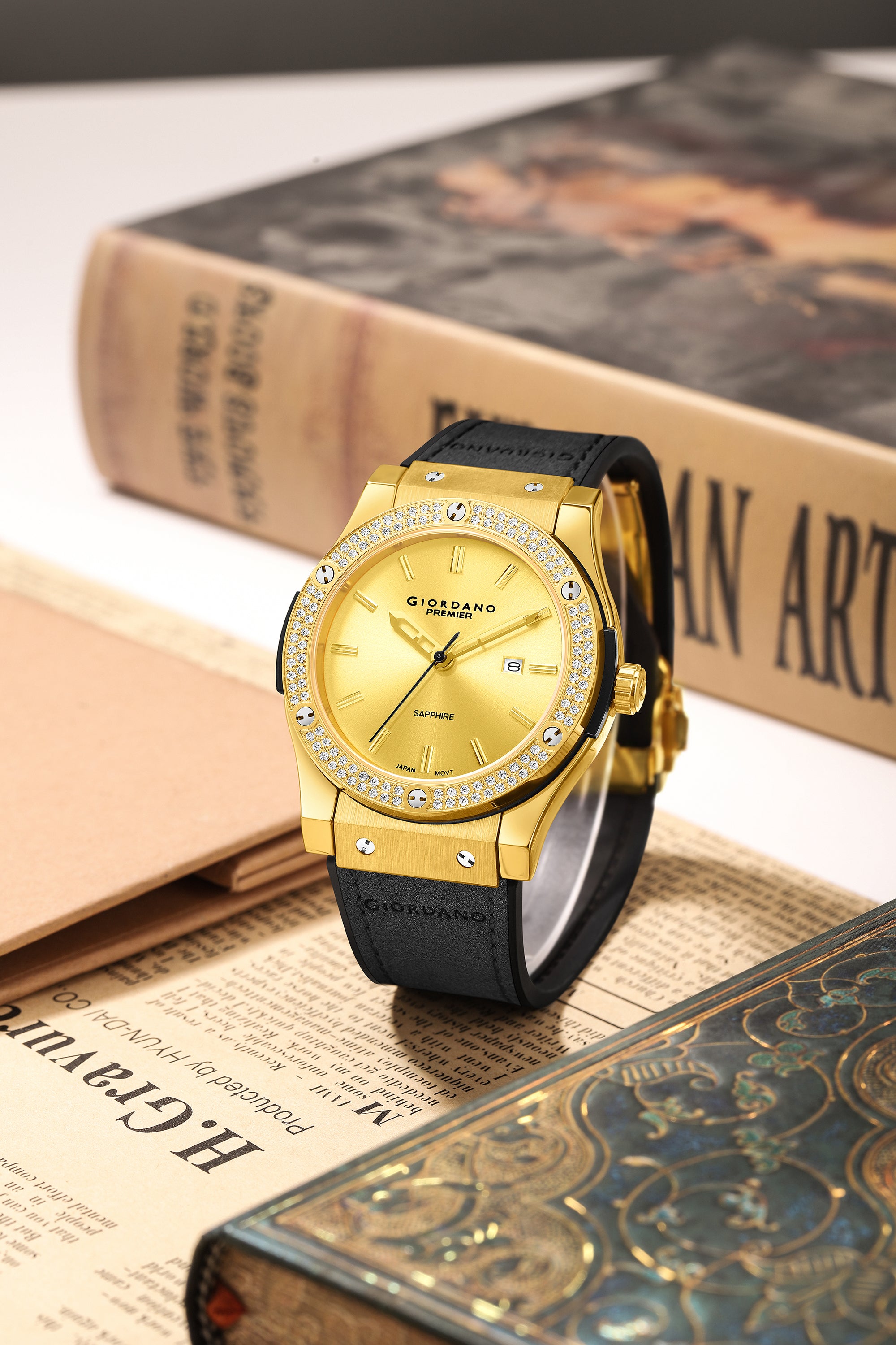 Giordano Premier Aura Collection Analog Quartz Watch for Men - GZ-50227-01