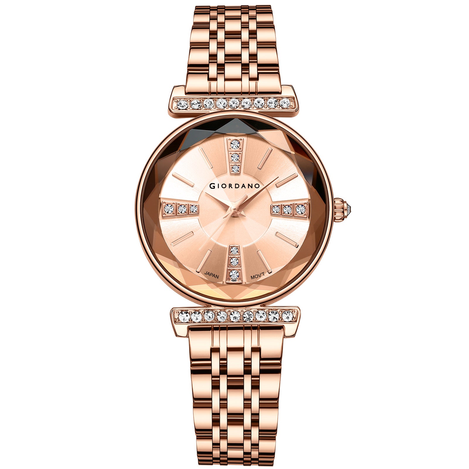 Giordano Stylish Diamond Studded Analog Wrist Watch for Women with