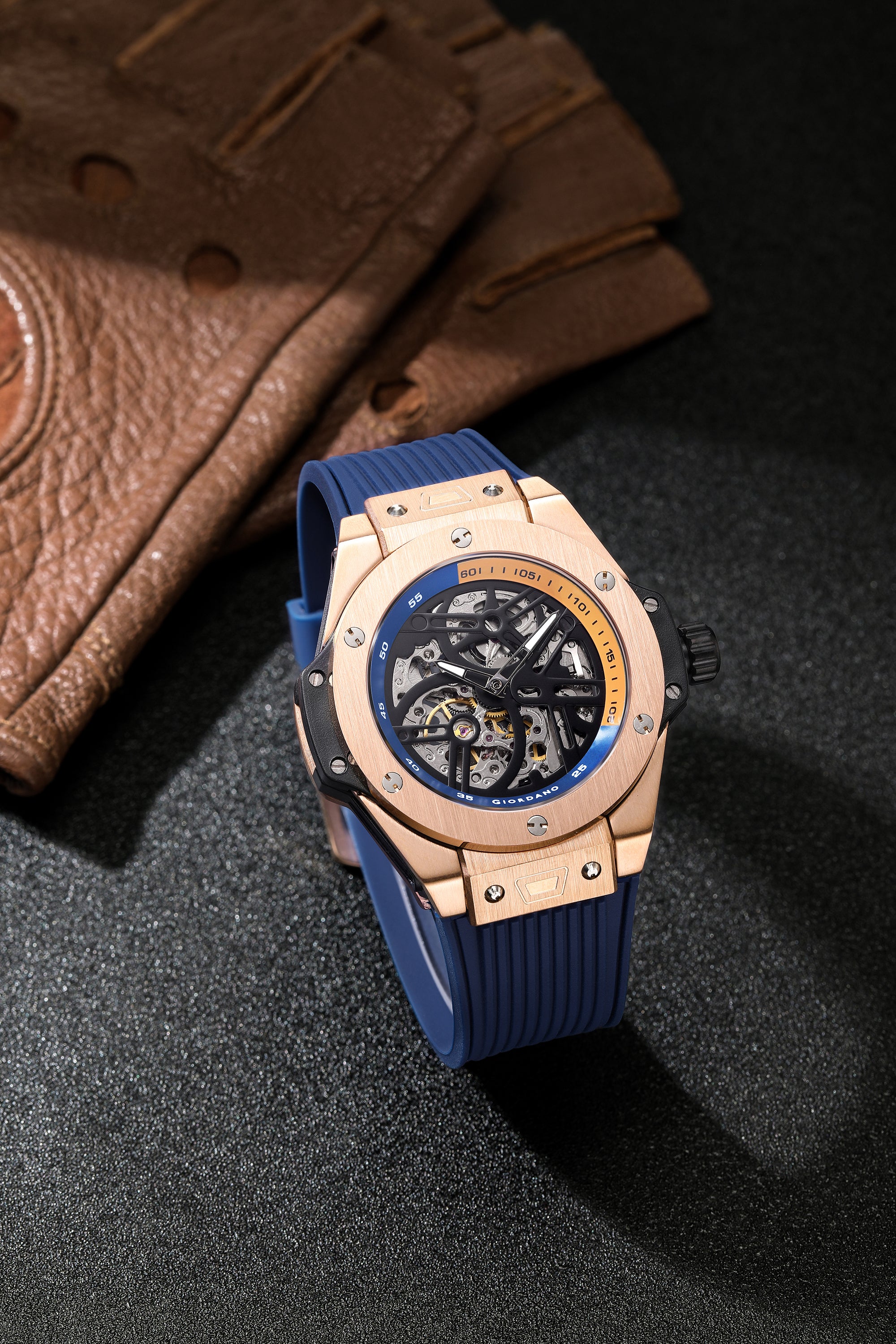 Giordano Premier Phantom Collection Automatic Skeleton Watch for Men - GZ-50240-02