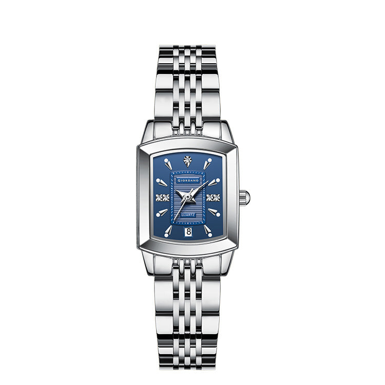 Giordano Analog Pair Watch For Unisex With Round Dial, Crystal Indices , Date Display And Stainless Steel Strap GZ-991-SET-44