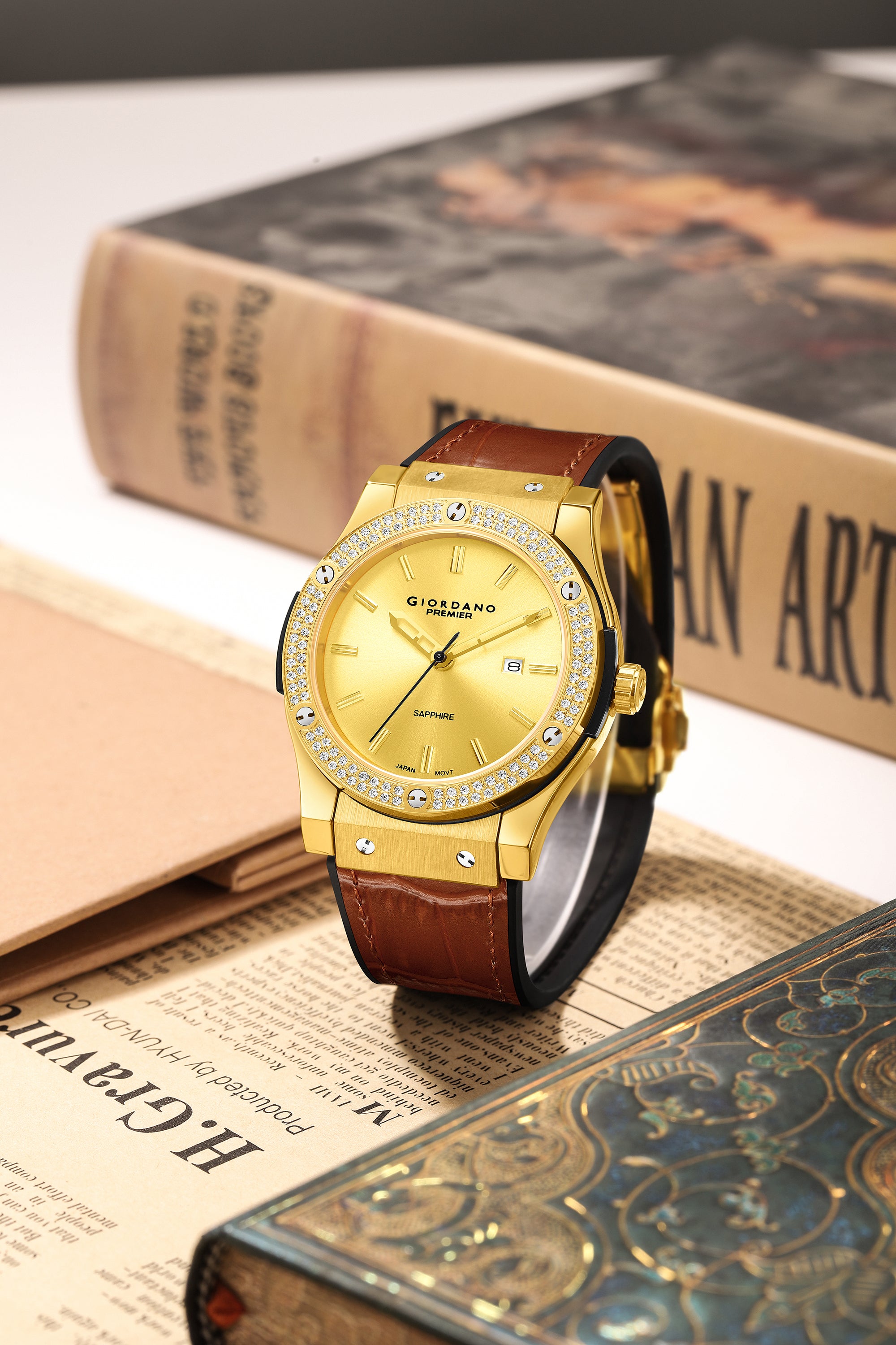 Giordano Premier Aura Collection Analog Quartz Watch for Men - GZ-50227-03