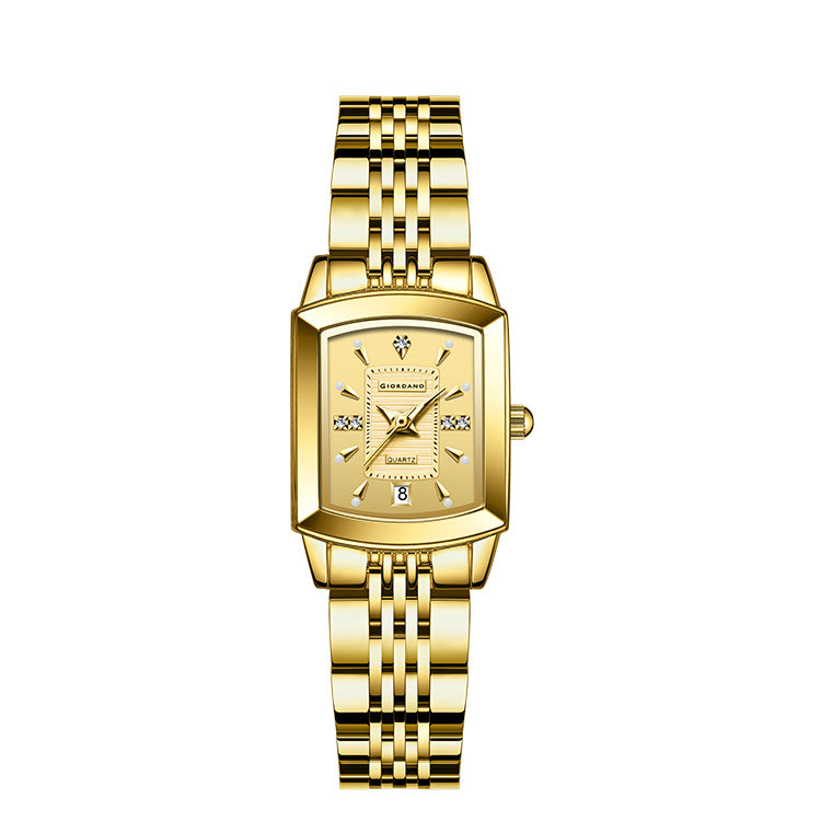 Giordano Analog Pair Watch For Unisex With Round Dial, Crystal Indices , Date Display And Stainless Steel Strap GZ-991-SET-11