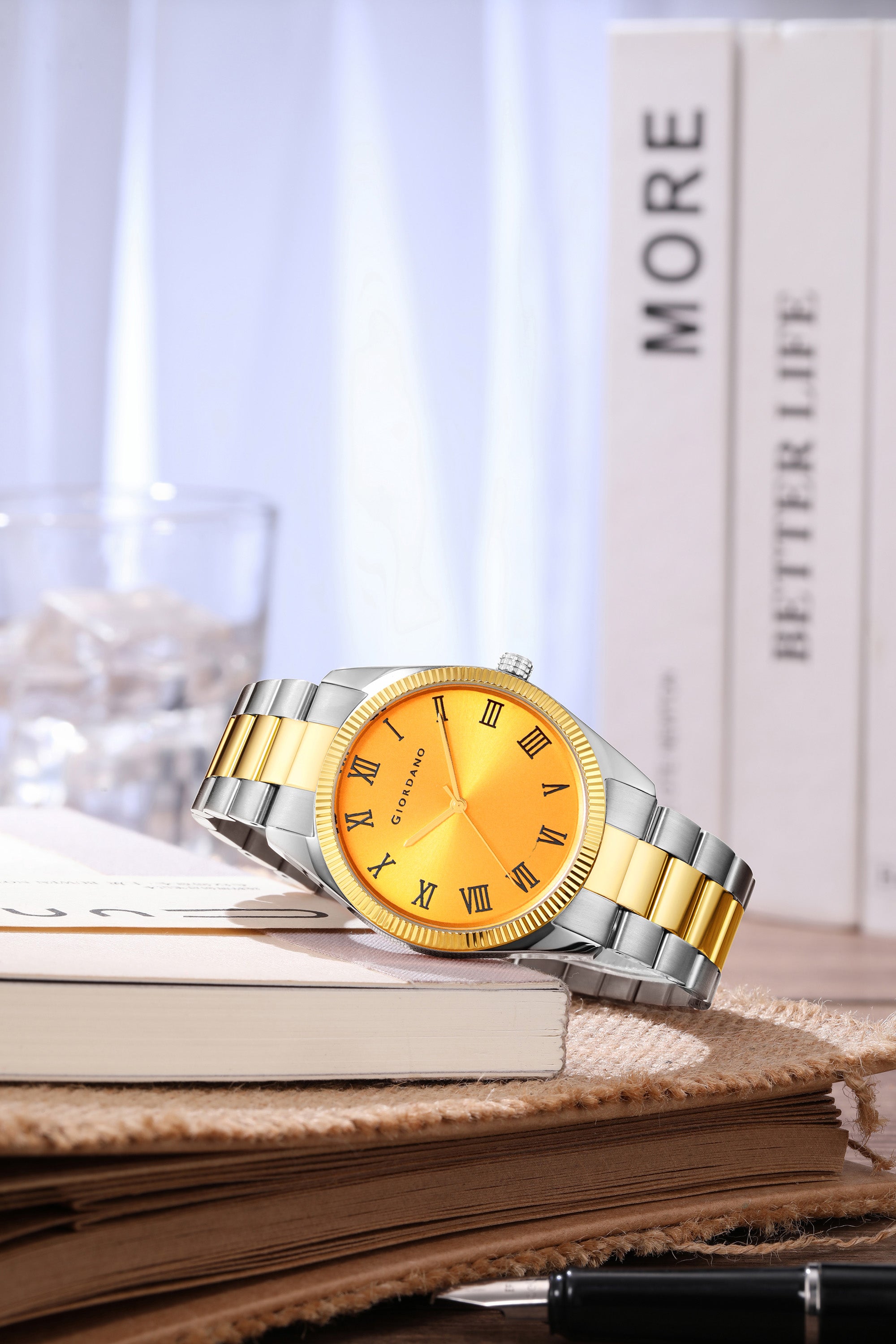 Giordano Analog Wrist Watch for Men Stylish Metal Strap with Water Resistant 3 Hand Mechanism for Men and Boys to Compliment Your Look/Ideal Gift for Male GZ-50112-11B