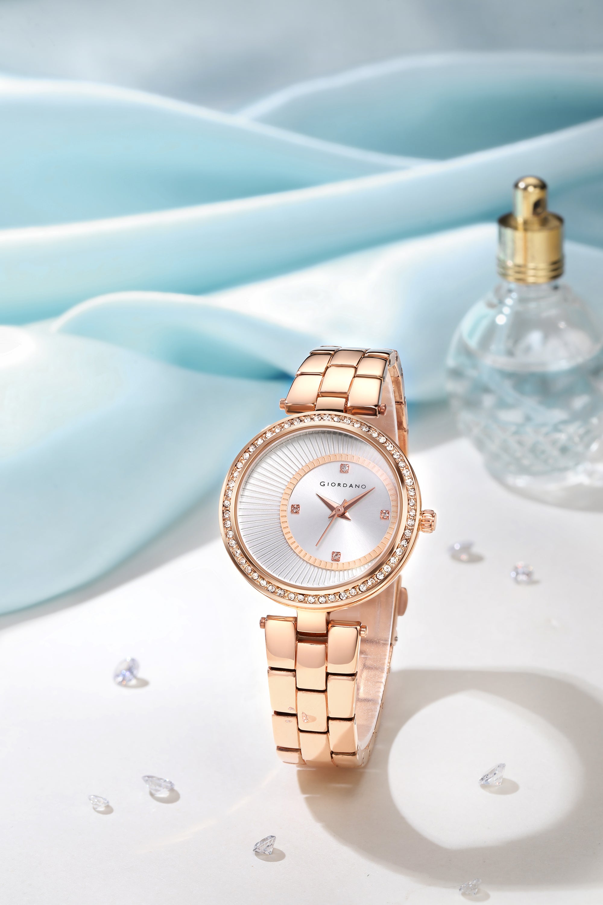 Giordano AW23 Collection Analog Stylish Wrist Watch for Women Water Resistant Classy Dial with Stainless Steel Case to Compliment Your Look | Ideal Gift for|Ladies|Girls - A2056-33