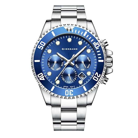 Giordano Multi-Function Analog Wrist Watch for Men Water Resistant with Classy Dial and Strap|Compliment Your Look|Ideal Gift for|Men's|Boy | GZ-50085-33