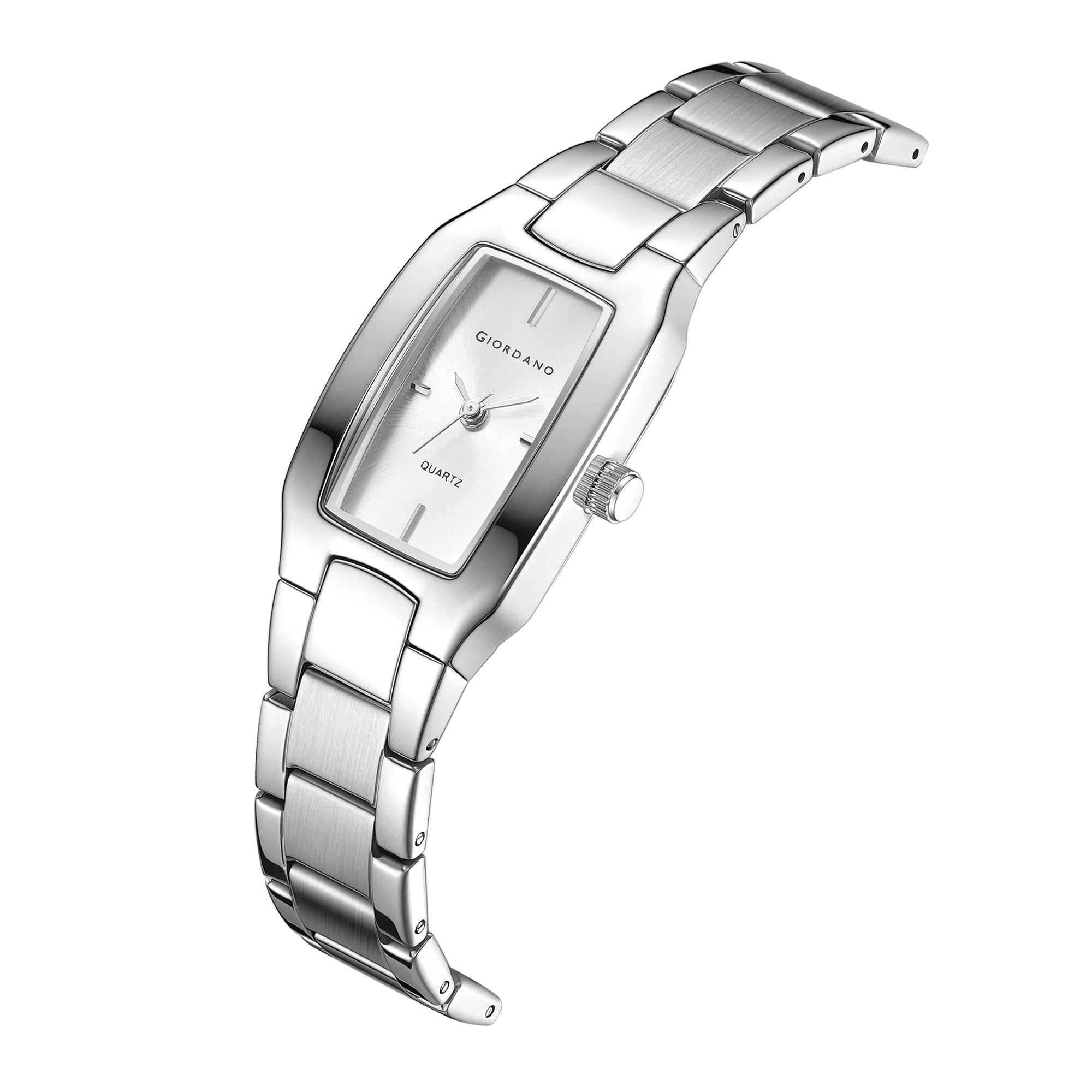 Giordano Classic Analog Watch Watch for Women with Rectangular Dial, Quartz Movement & Stainless Steel Strap - GZ-60170-22