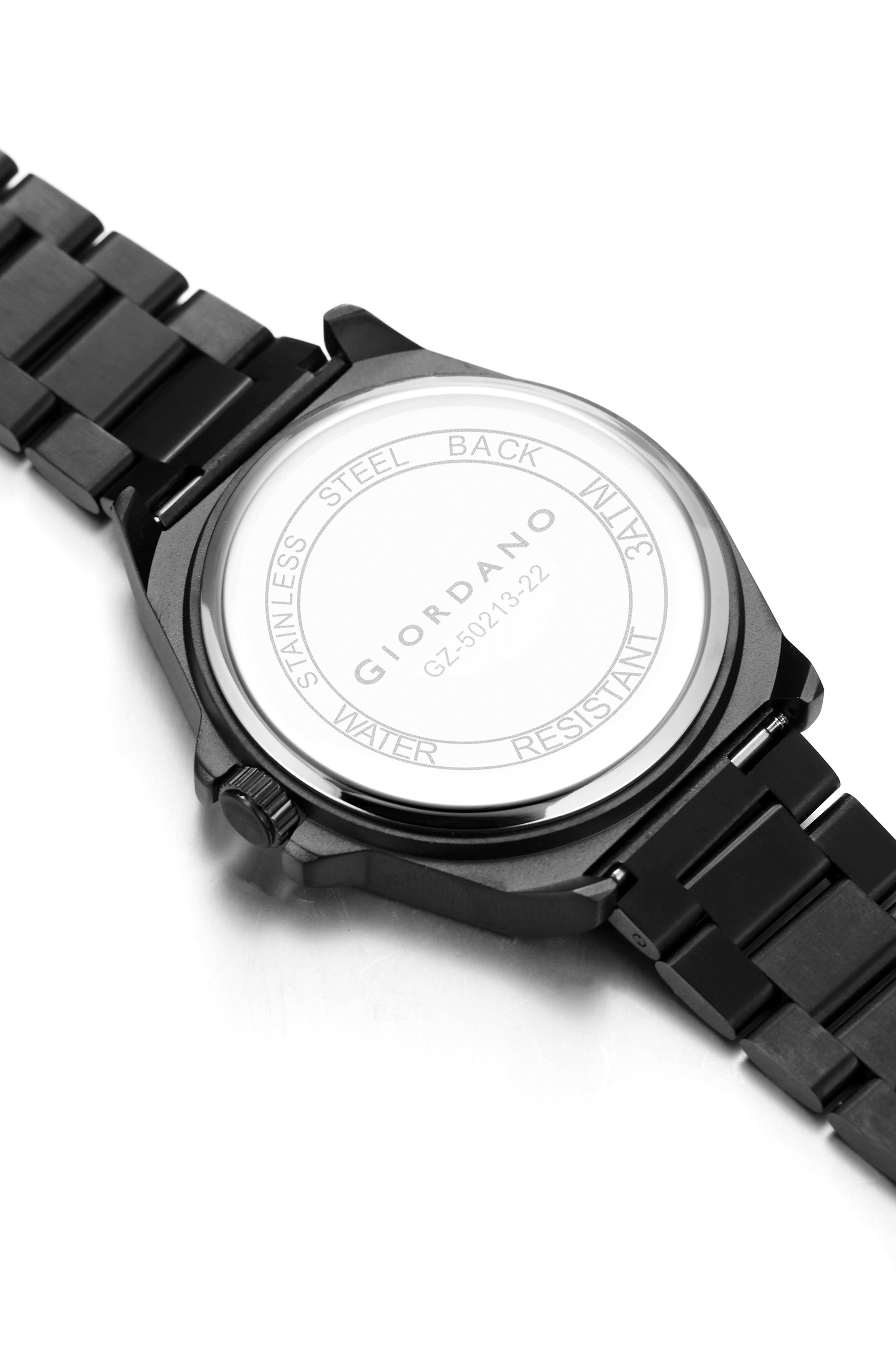 Giordano Elegant Analog Quartz Watch for Men with Multi-Function Hexagonal Dial, Date Display and Stainless Steel Strap - GZ-50213-22