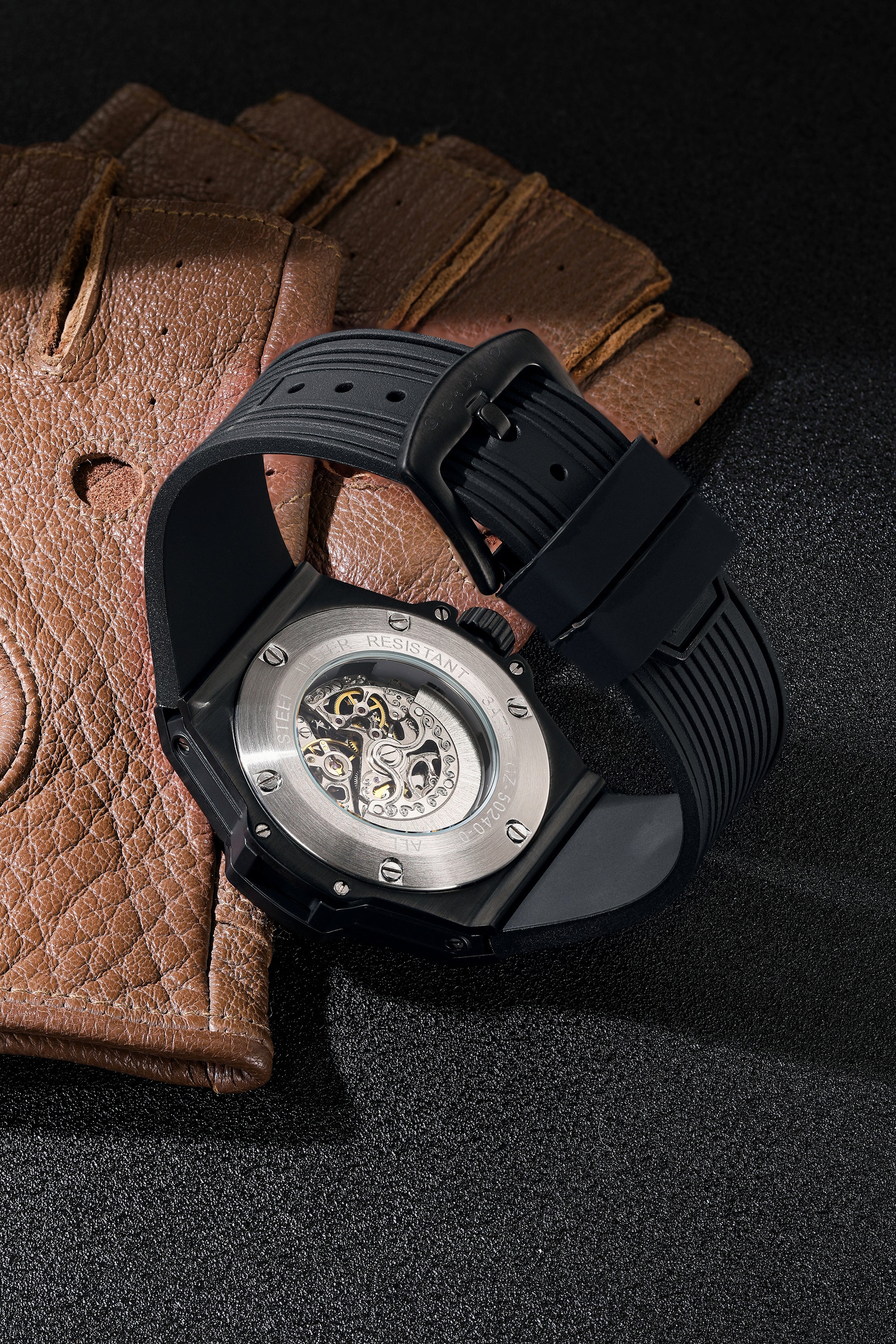 Giordano Premier Phantom Collection Automatic Skeleton Watch for Men - GZ-50240-01