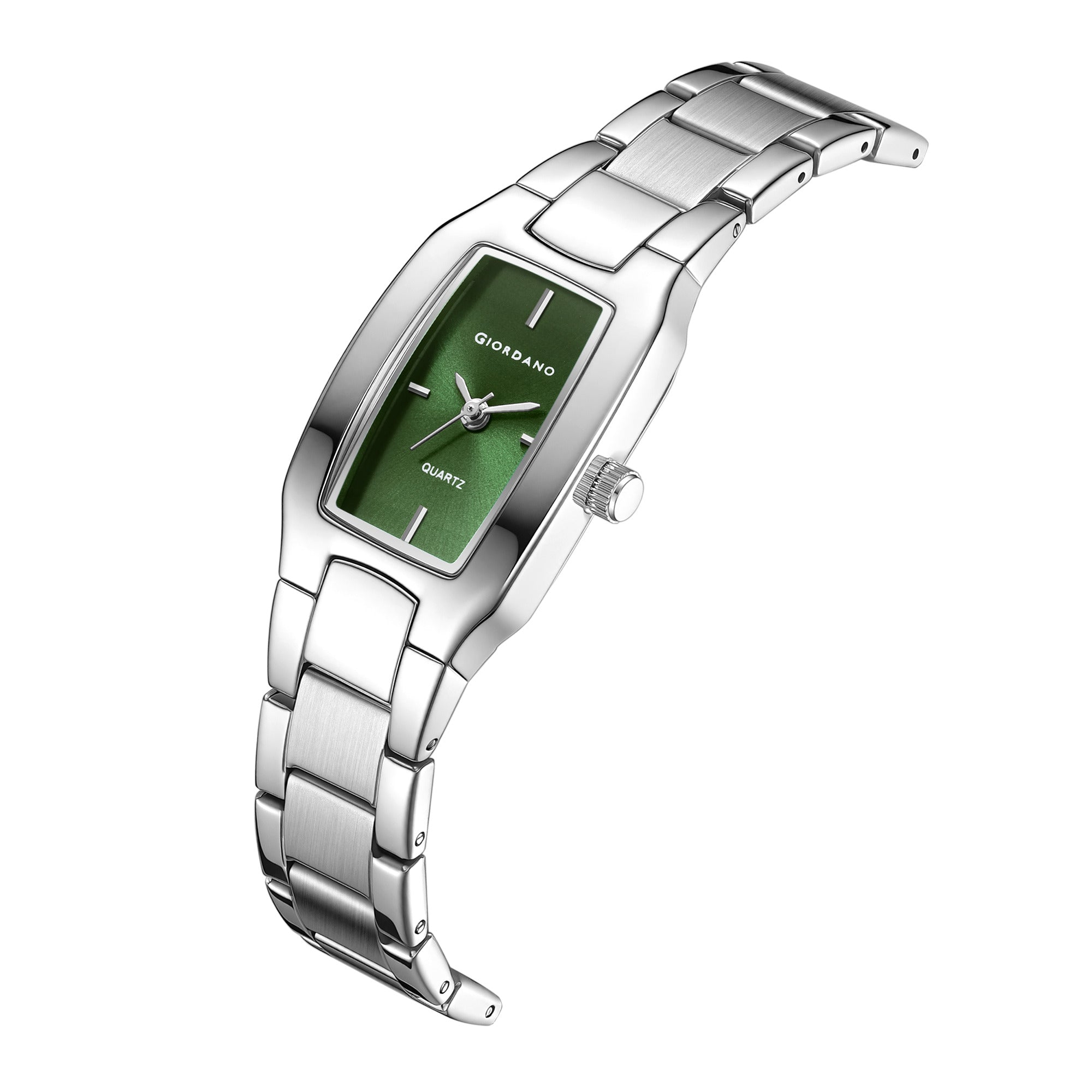 Giordano Classic Analog Watch Watch for Women with Rectangular Dial, Quartz Movement & Stainless Steel Strap - GZ-60170-55