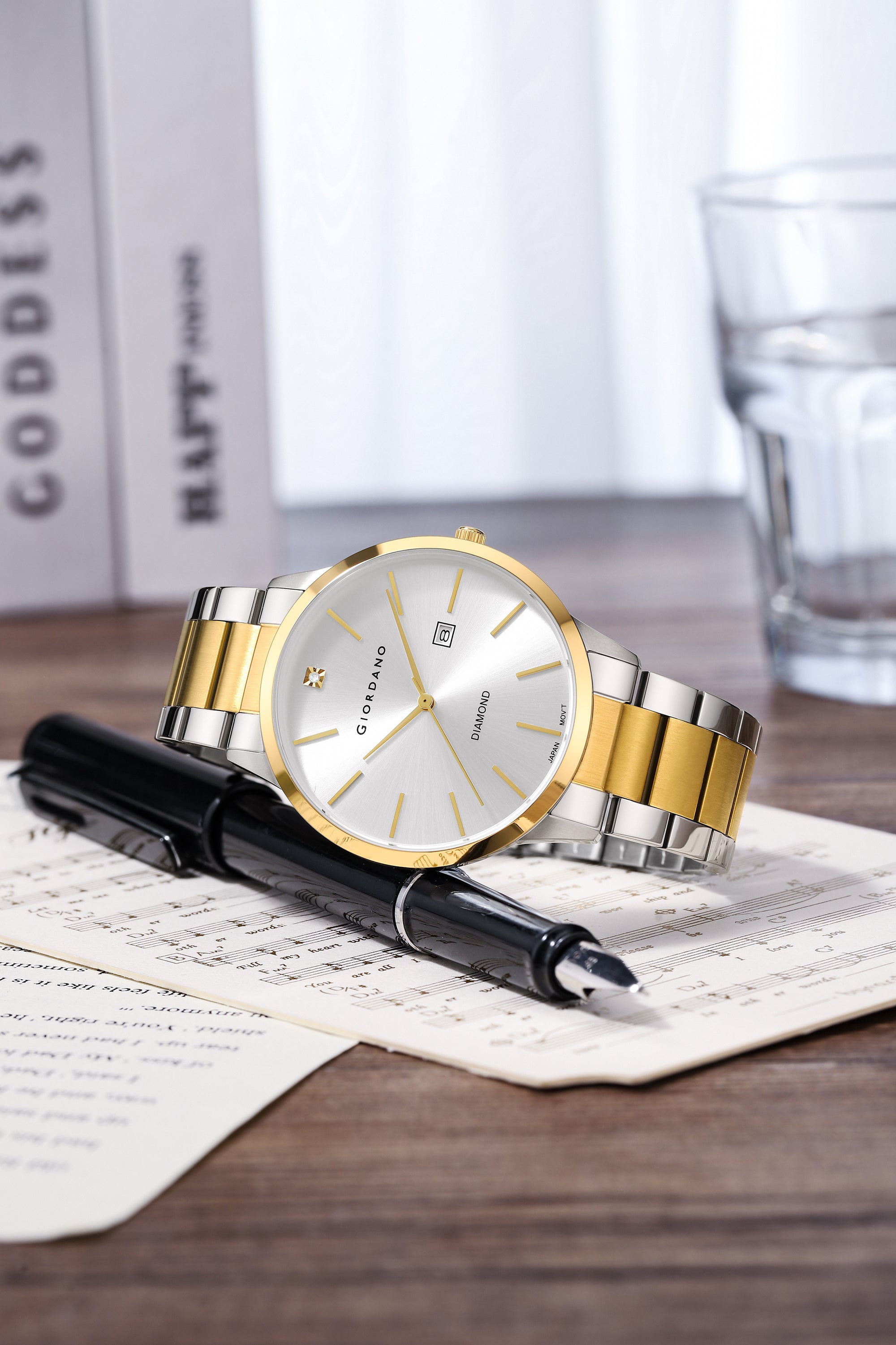 Giordano Analog Stylish Watch for Men & Boys Water Resistant Fashion Watch Round Shape with 3 Hand Mechanism Wrist Watch to Compliment Your Look/Ideal Gift for Male | GZ-50101-44