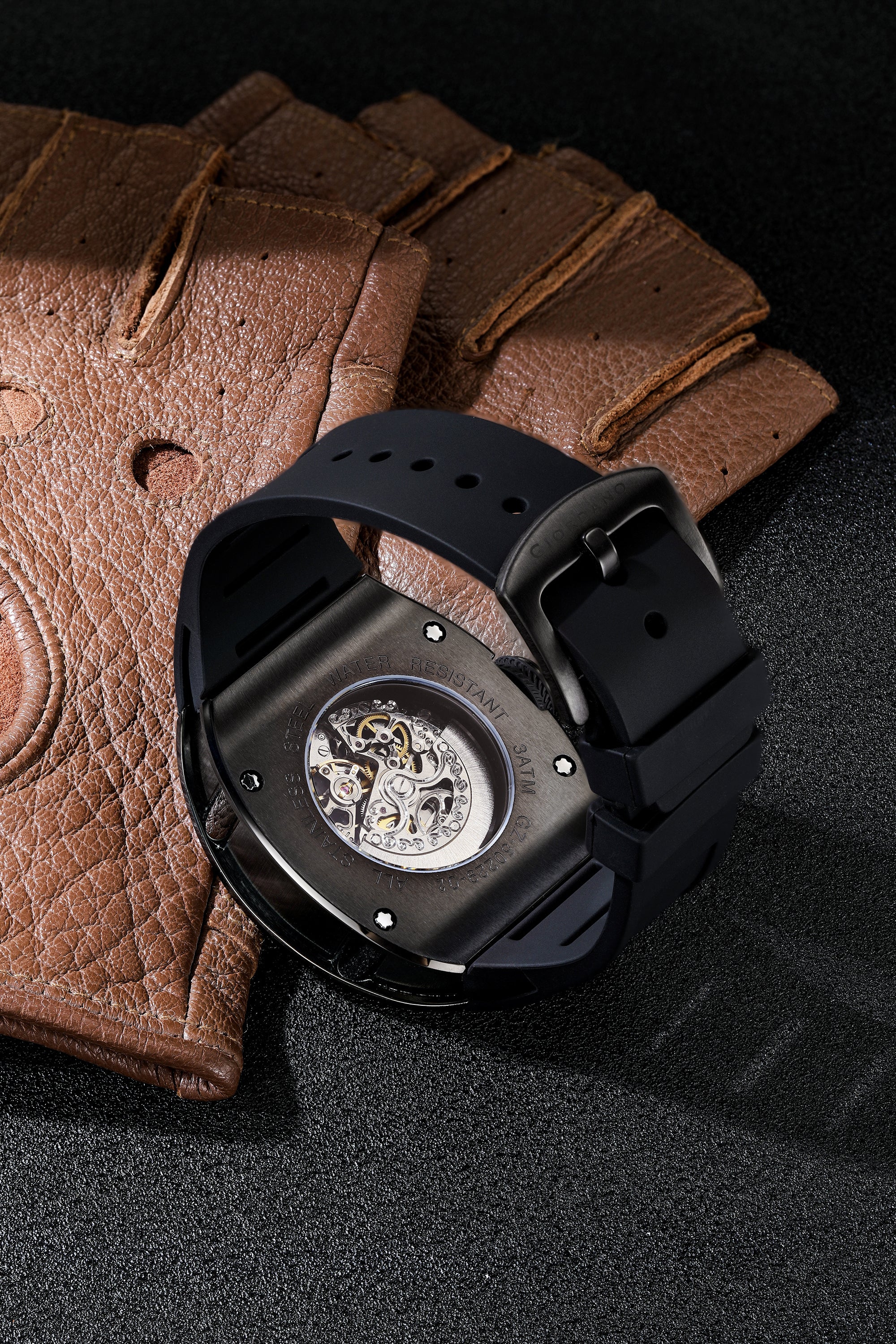 Giordano Premier Vector Collection Automatic Analog Skeleton Watch for Men - GZ-50229-02