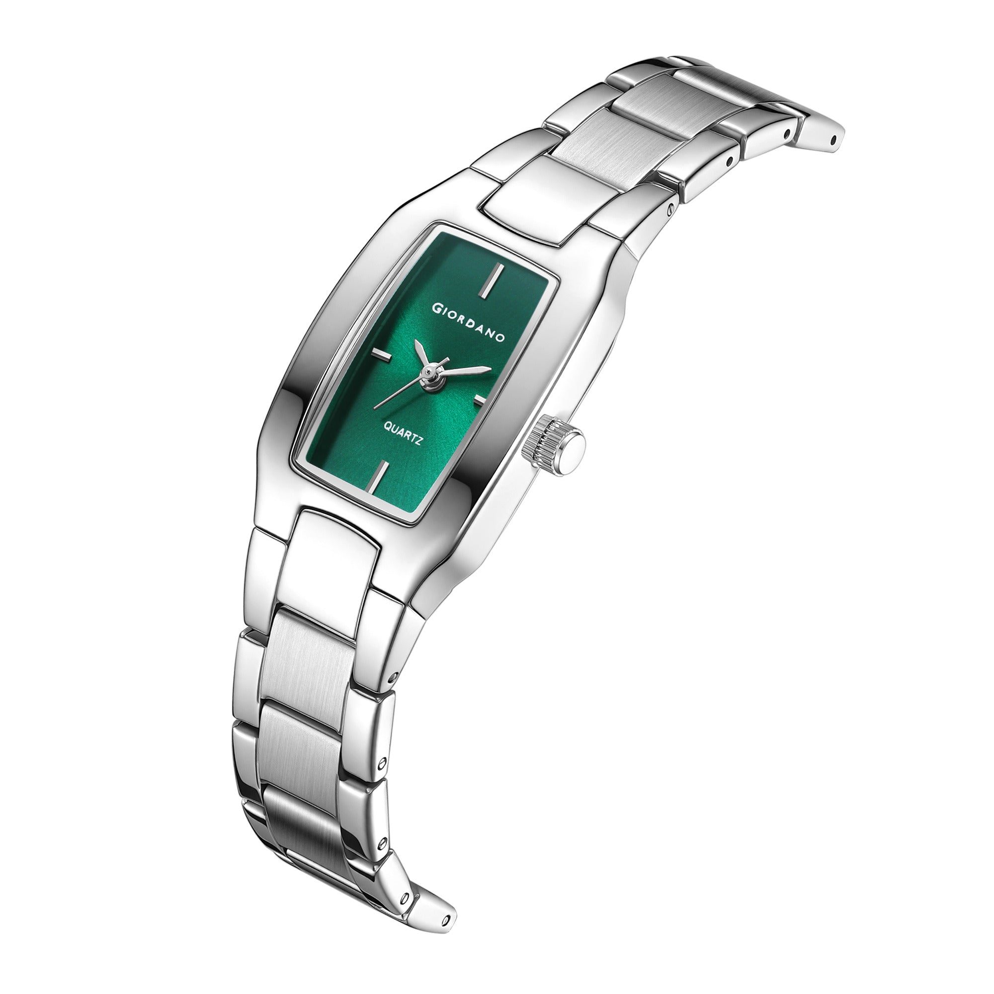 Giordano Classic Analog Watch Watch for Women with Rectangular Dial, Quartz Movement & Stainless Steel Strap - GZ-60170-33