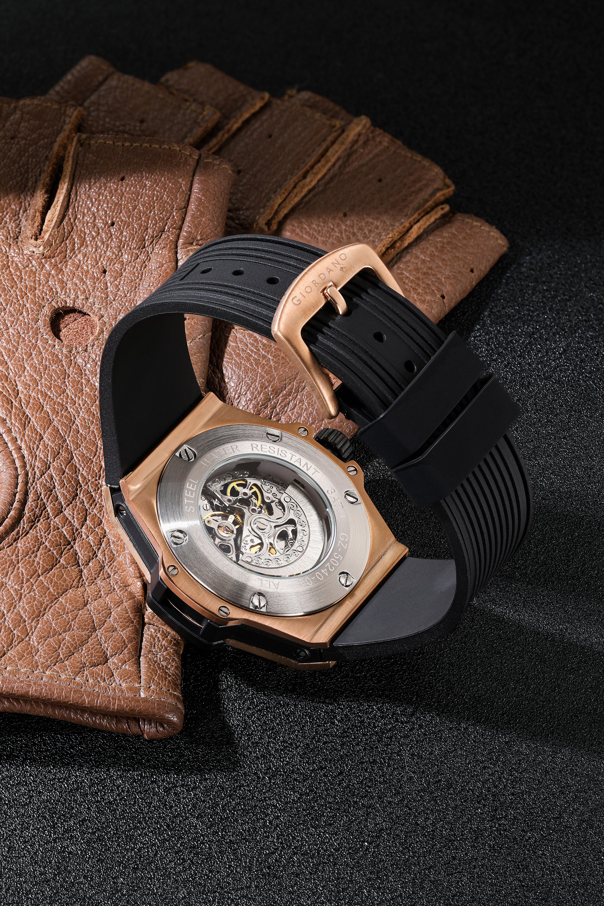 Giordano Premier Phantom Collection Automatic Skeleton Watch for Men - GZ-50240-03