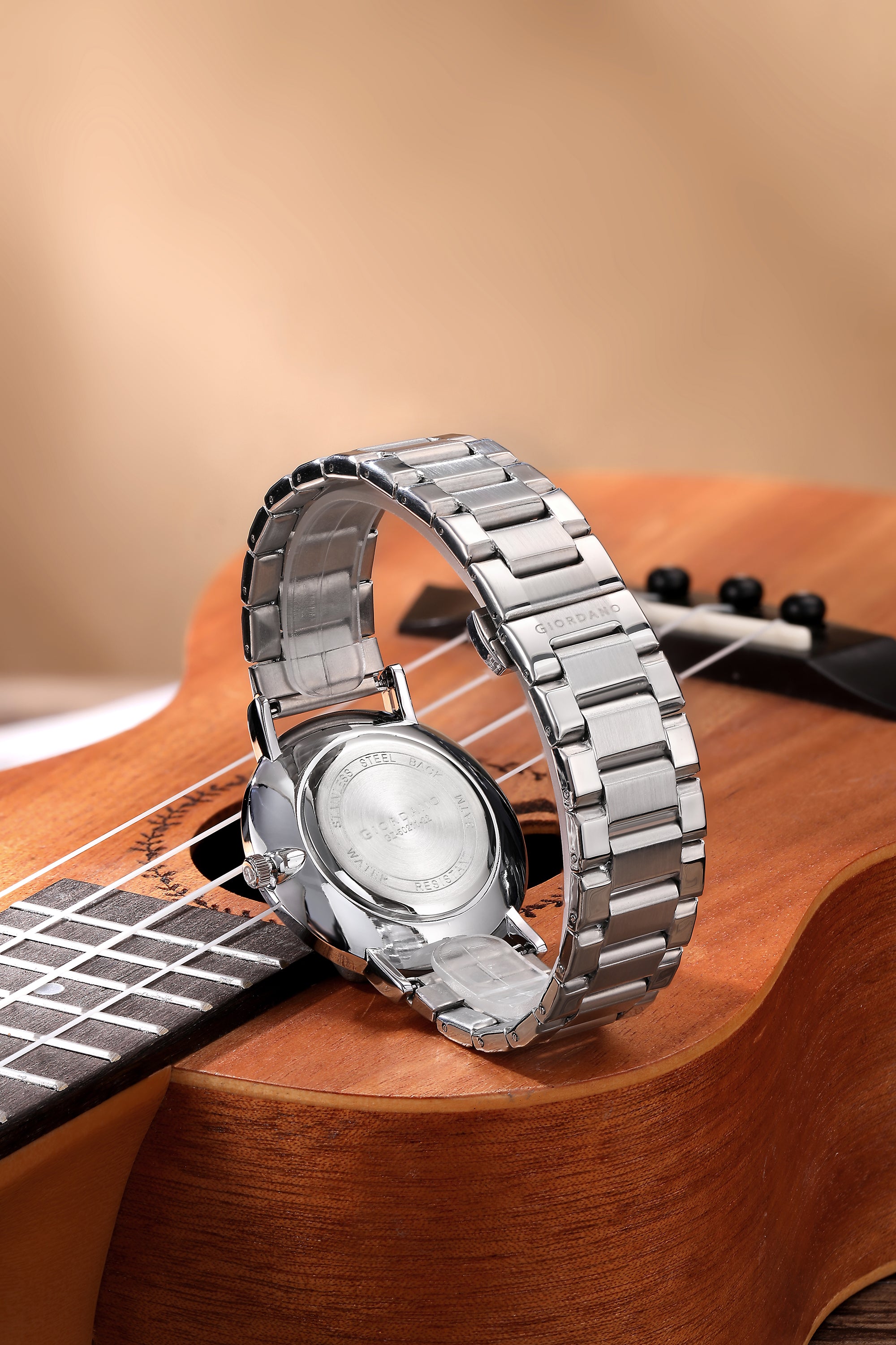Giordano Analog Quartz Watch for Men with Round Green Dial, Roman Indices, Date Function, Luminous Hands, Silver Stainless Steel Strap - GZ-50211-22