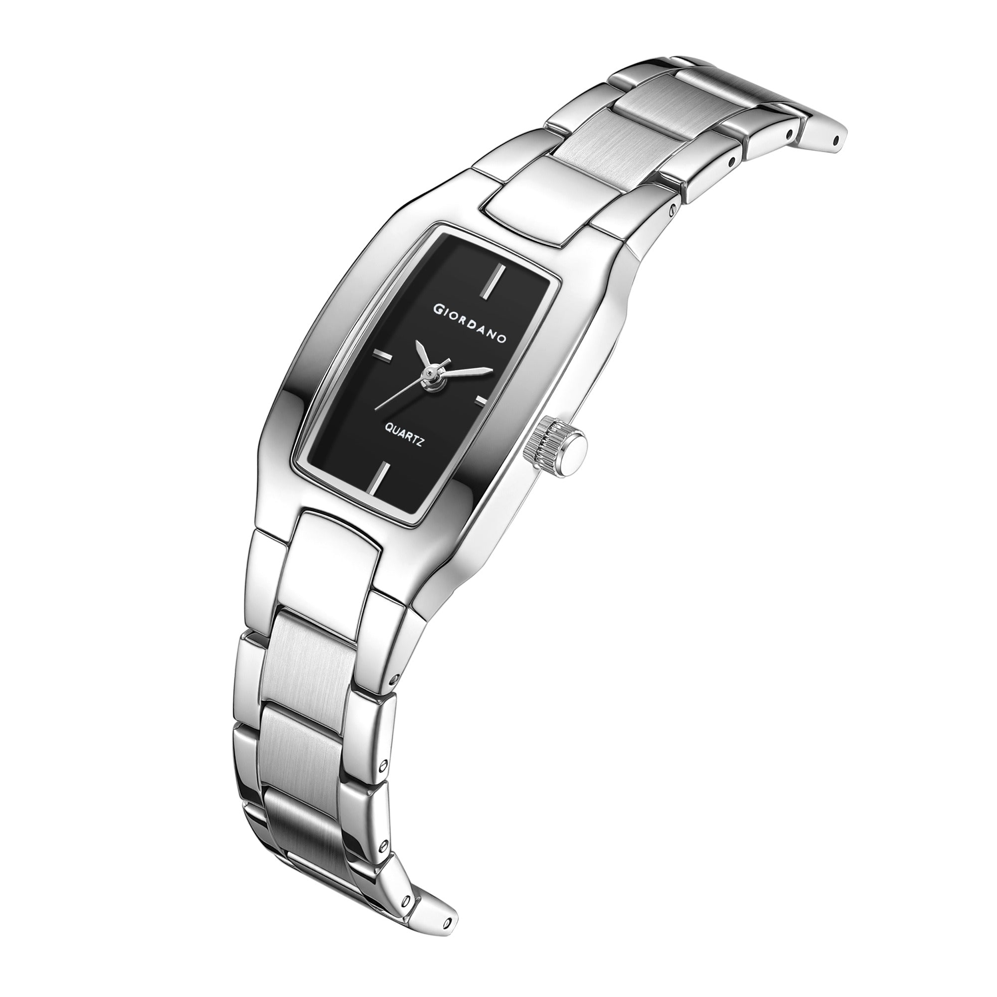 Giordano Classic Analog Watch Watch for Women with Rectangular Dial, Quartz Movement & Stainless Steel Strap - GZ-60170-11