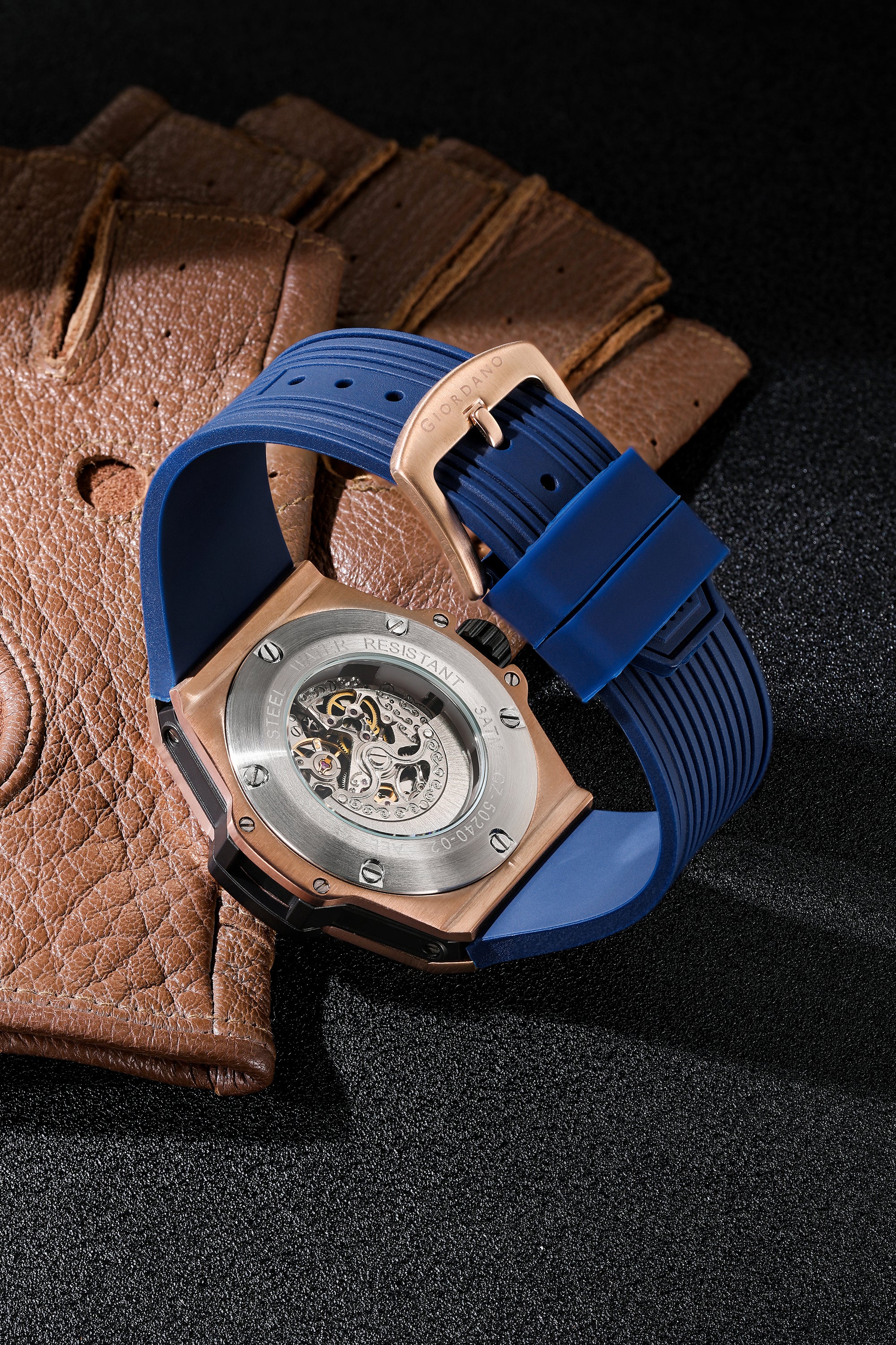 Giordano Premier Phantom Collection Automatic Skeleton Watch for Men - GZ-50240-02