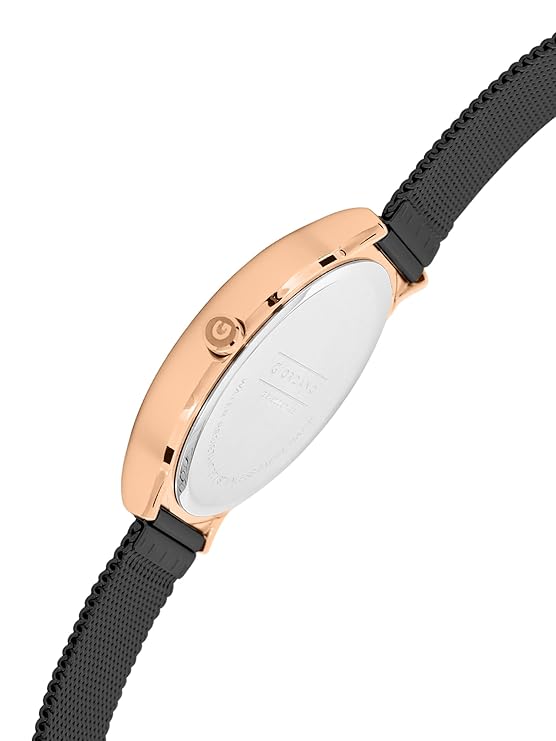Giordano Analog Casual Round dial Wrist Watch for Men with mesh Metal Strap and Date Window | GZ-50057-33