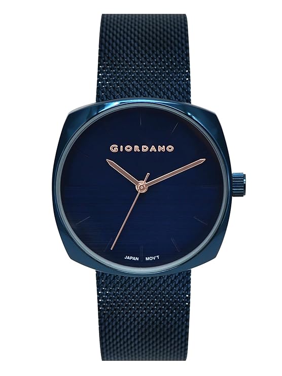 Giordano অ্যানালগ স্টাইলিশ ঘড়ি মহিলাদের জন্য ওয়াটার রেজিস্ট্যান্ট ফ্যাশন ঘড়ি গোল আকারের সাথে 3-হ্যান্ড মেকানিজম রিস্টওয়াচ আপনার লুকের পরিপূরক/মহিলাদের জন্য আদর্শ উপহার - GZ-60076-33