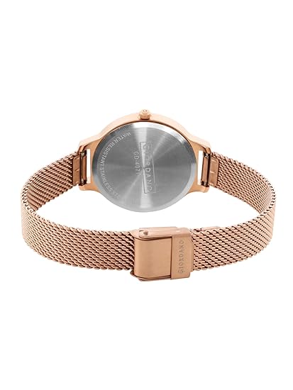 Giordano Analog Watch for Women Stylish Metal Strap| 3 Hands Mechanism with Water Resistance Latest Generation Premium Analogue Watches | GD4071-33