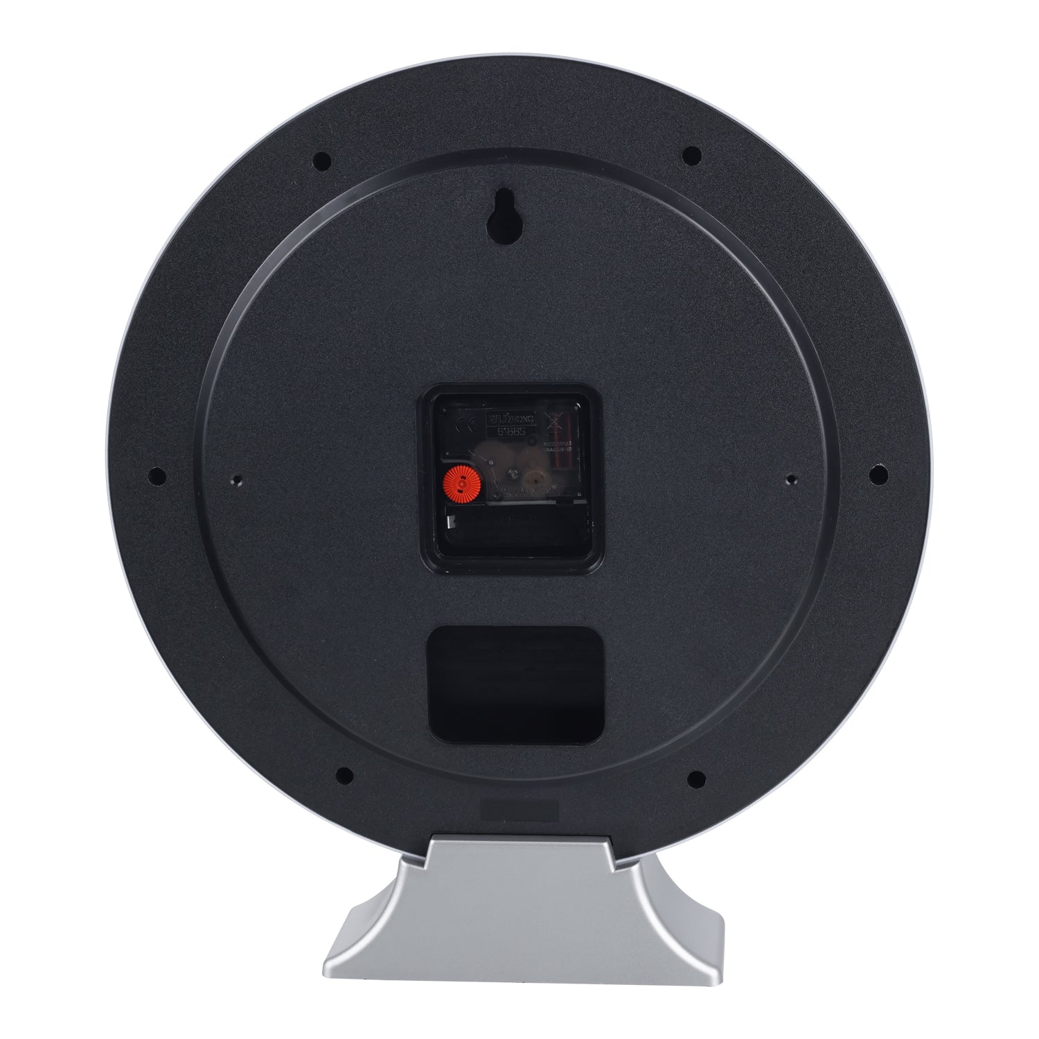 Giordano Wall Clock, Silent Sweep Non-Ticking Quartz Movement, Black Dial, Red & Black Diver Style Bezel, Plastic Frame - GDCLTM2026BLKRD