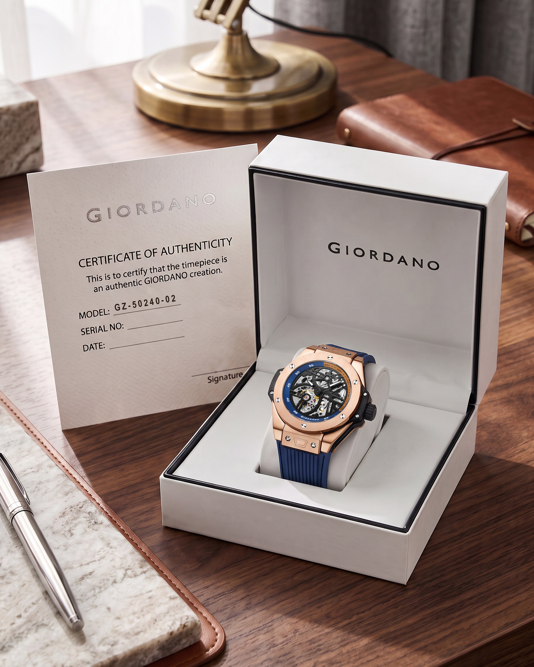 Giordano Premier Phantom Collection Automatic Skeleton Watch for Men - GZ-50240-02