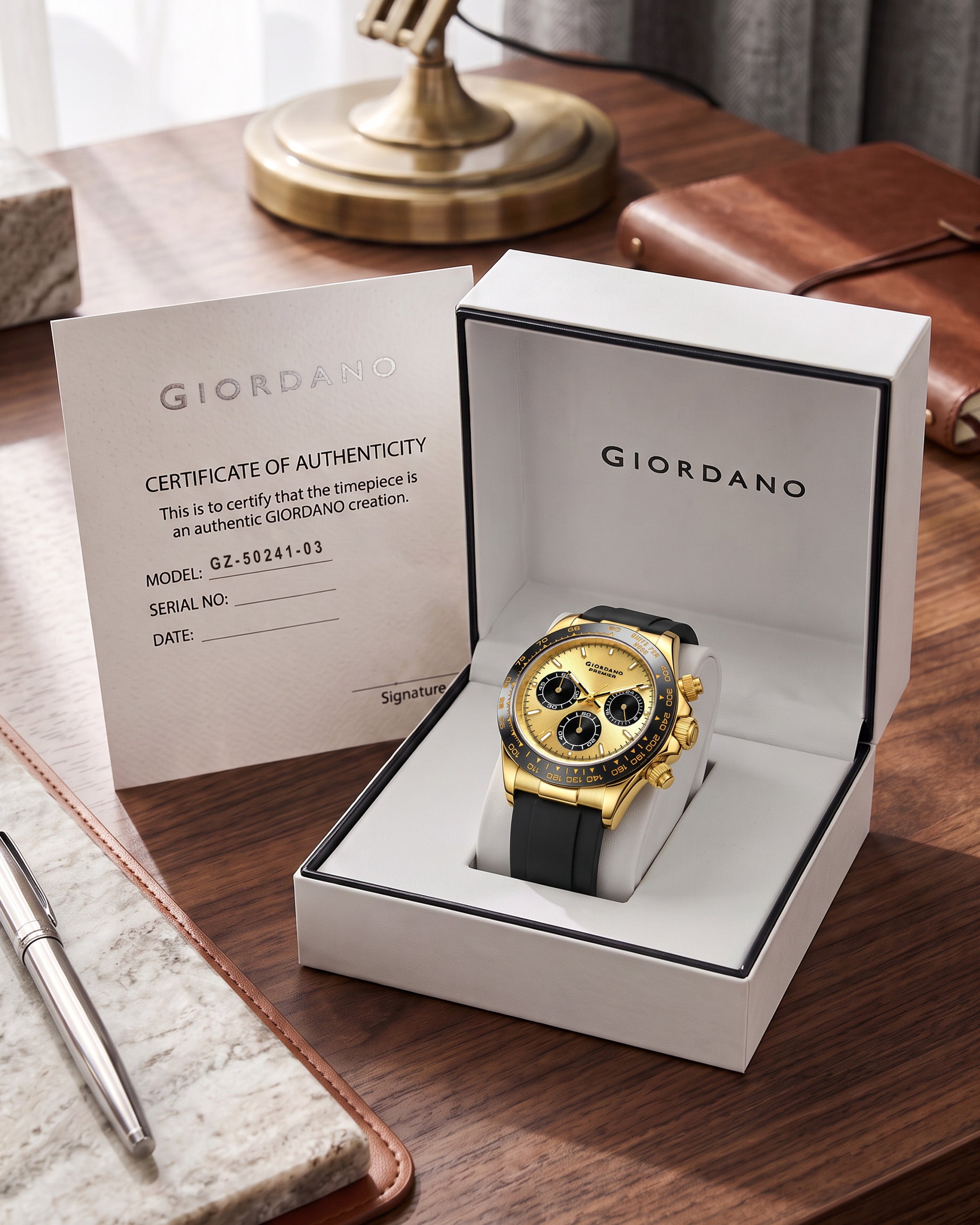 Giordano Premier Ember Collection Chronograph Analog Quartz Watch for Men - GZ-50241-03