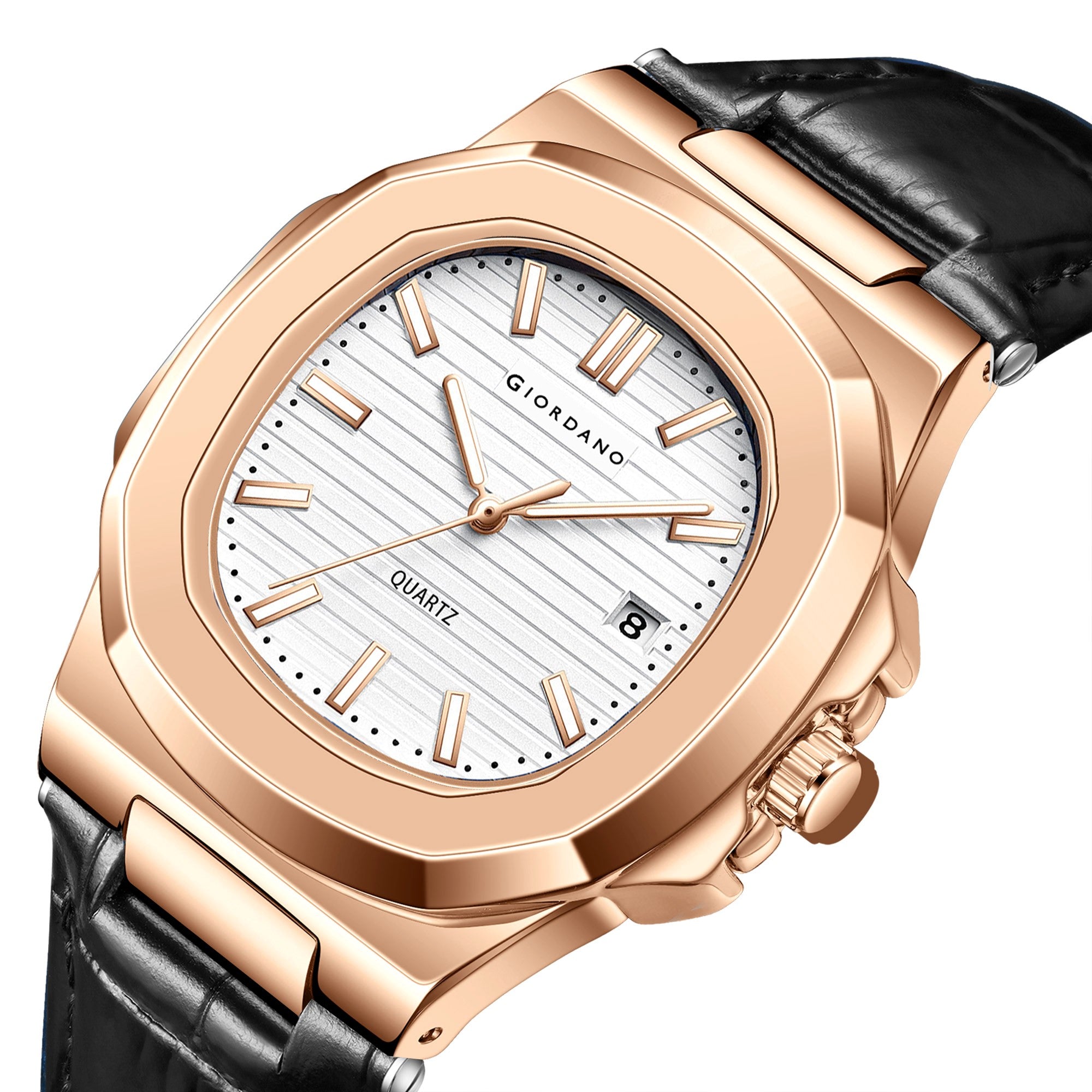 Giordano Analog Wrist Watch for Men Stylish Metal Strap with Water Resistant 3 Hand Mechanism for Men and Boys to Compliment Your Look/Ideal Gift for Male | GZ-50104-02